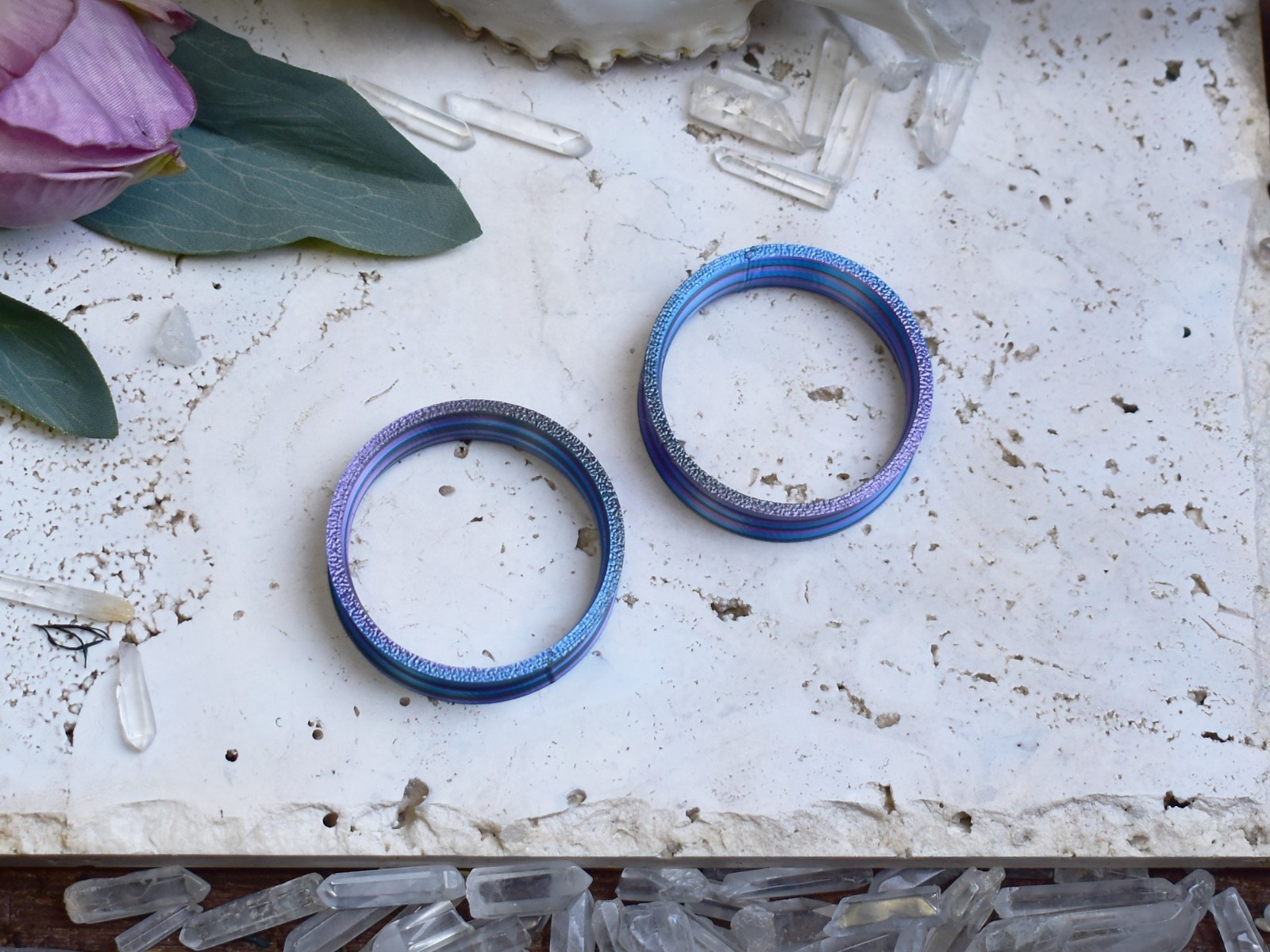 Ultra Light Ear Tunnels 10-200mm | Blue Twist Ear Plugs | Pair | 9 shapes