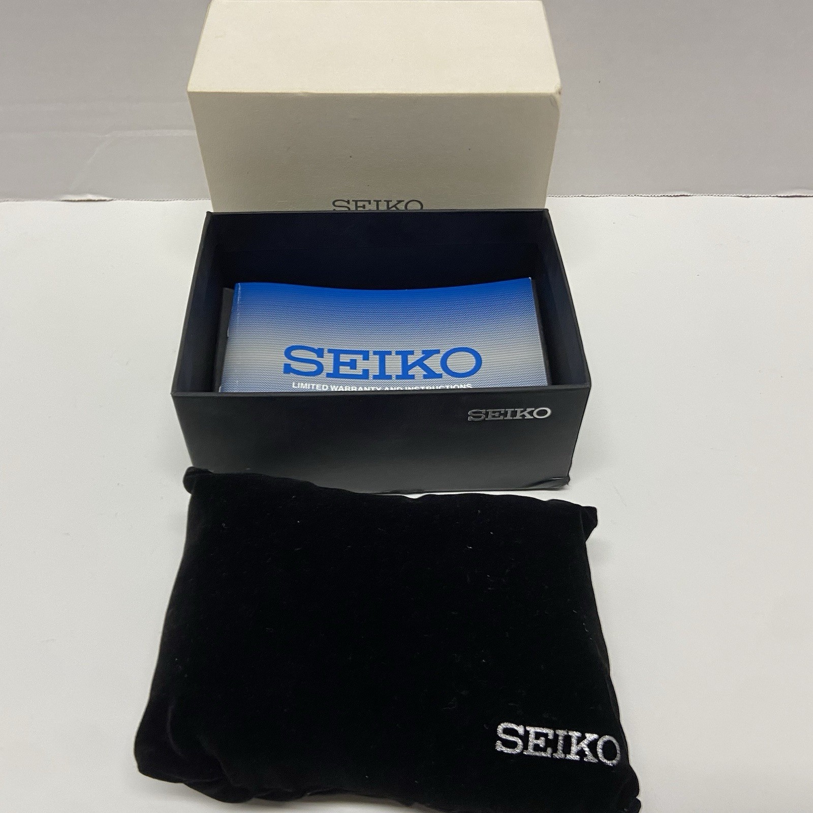 Seiko Presentation Watch Box Case Black & White Cardboard FSSB3E