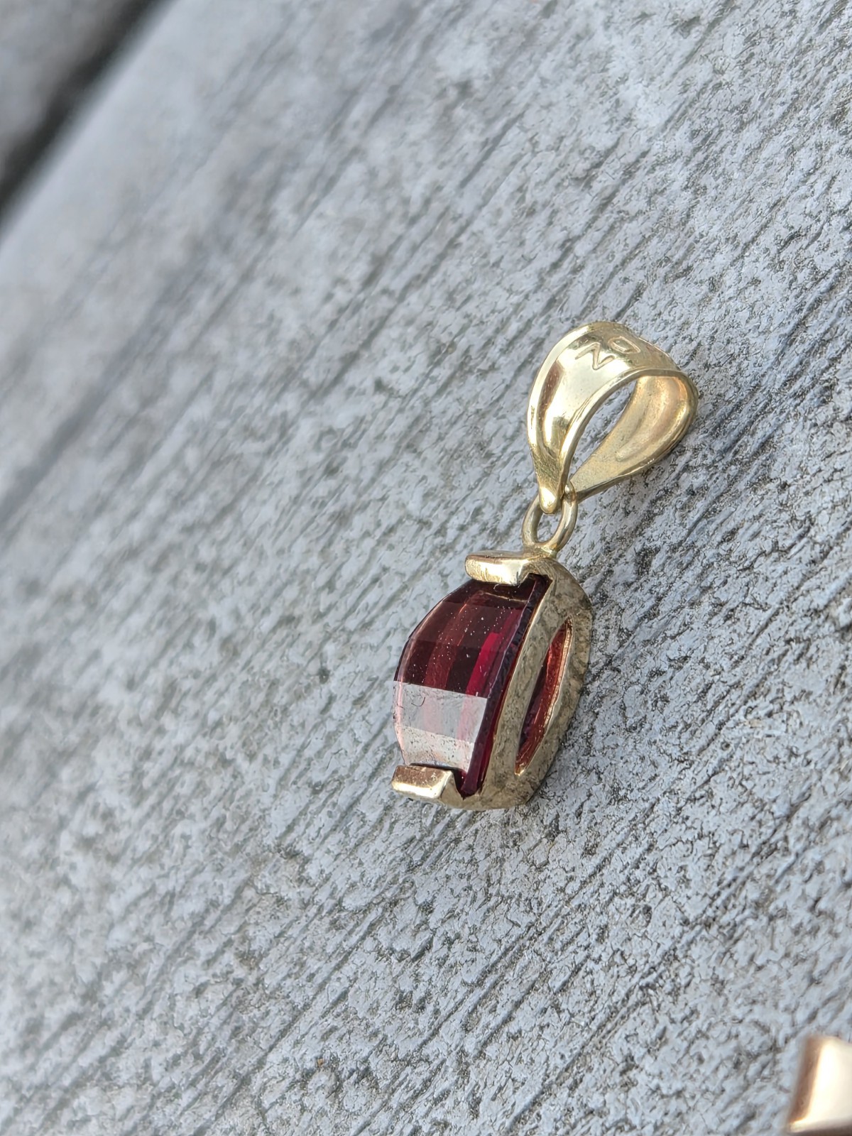 Lot 4 Pendants 10K – 14K Dimaonds Sapphires Rhodolite Garnet Ruby Lapis