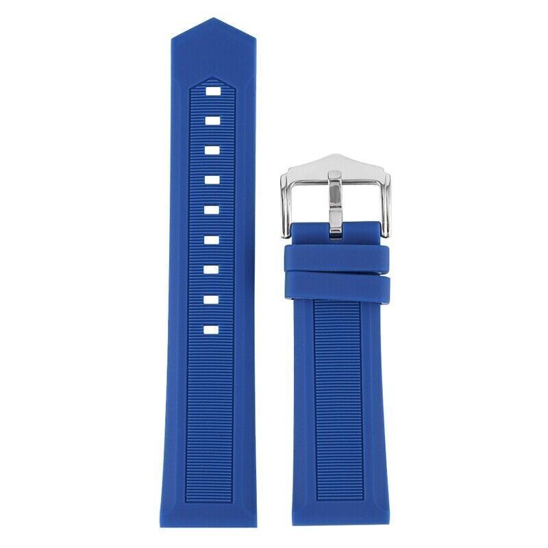16/18/20/22/24/26/28mm Rubber Band Silicone Waterproof Watch Strap Replacement
