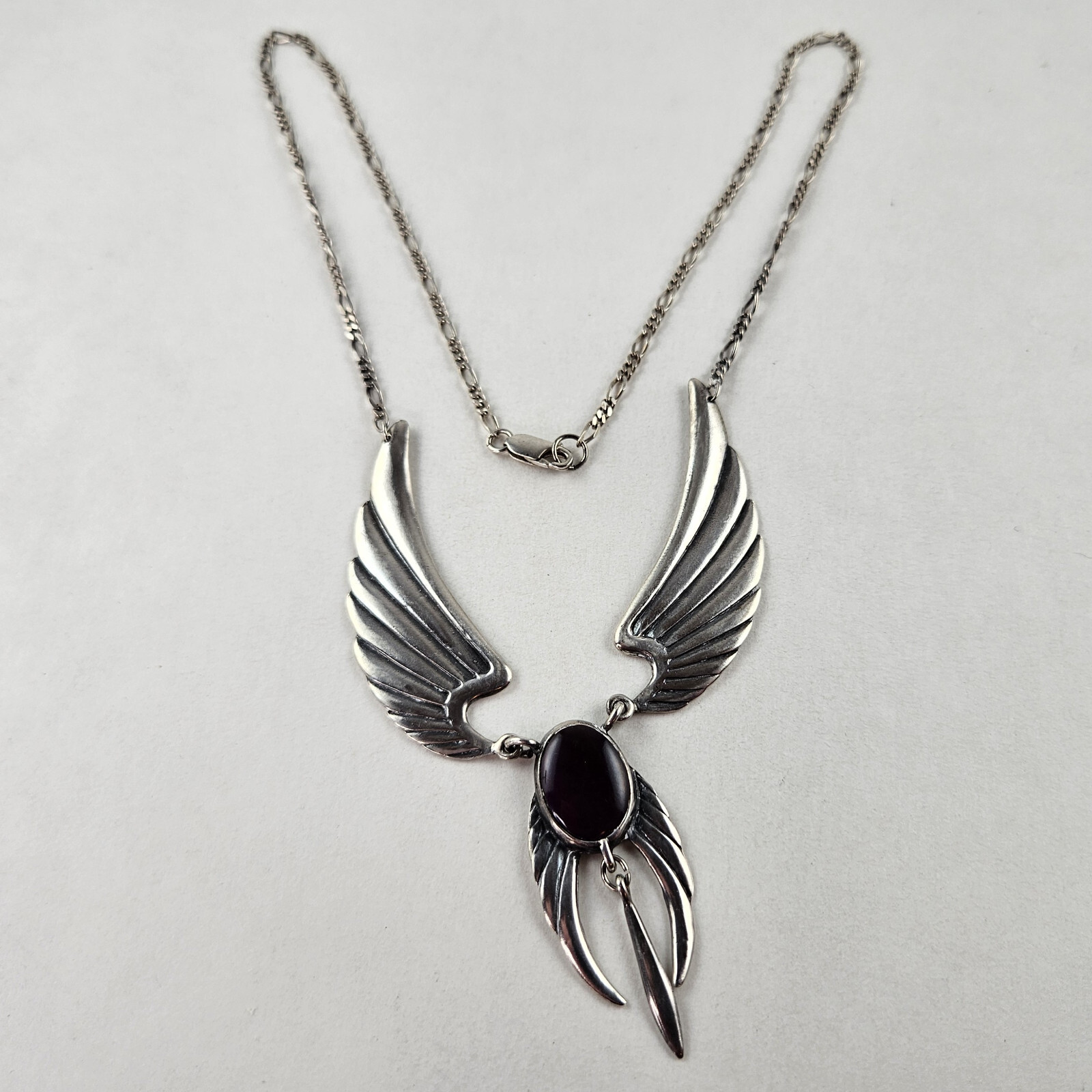 Sterling Silver Necklace Feather Pendant 20 inches 25.0g [8245]