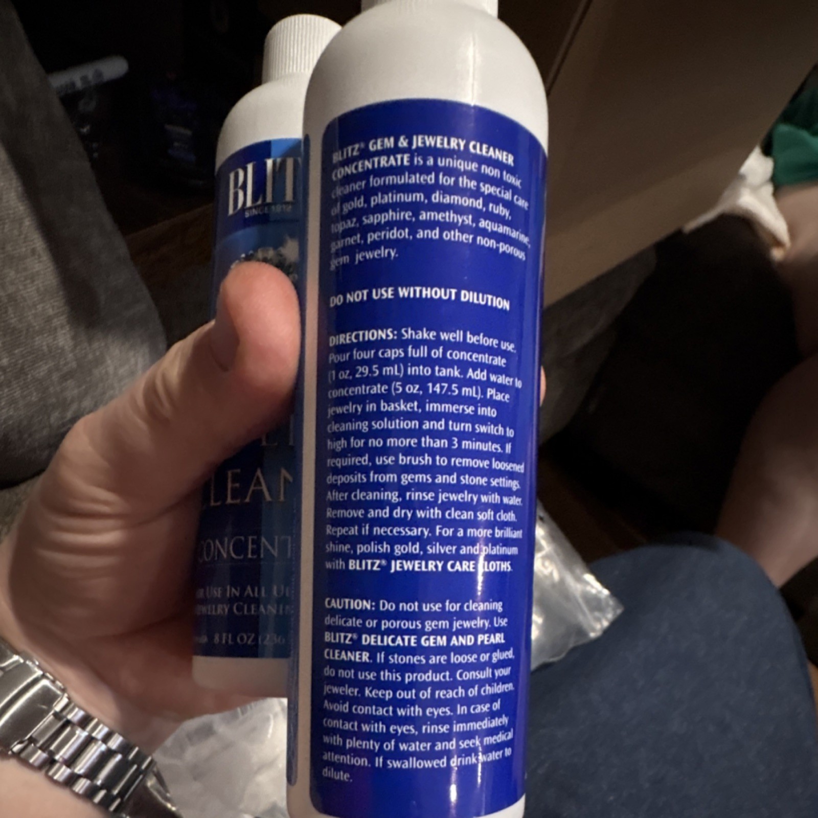 Blitz Jewelry Cleaner Concentrate 8 fl oz 4 pack