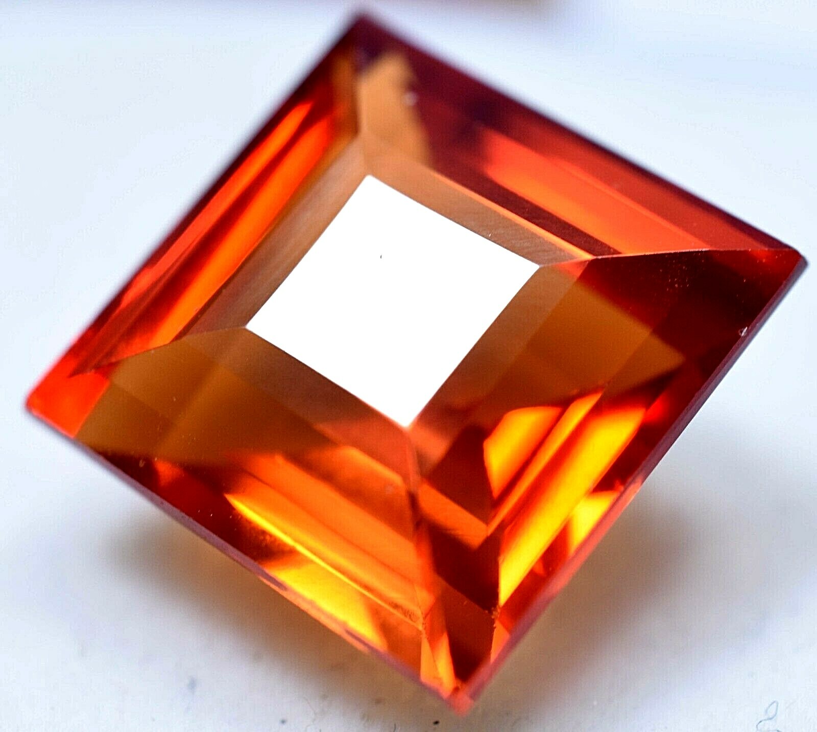 14.30 Ct Natural Padparadscha Sapphire GGL Certified Emerald Cut Treated Gem