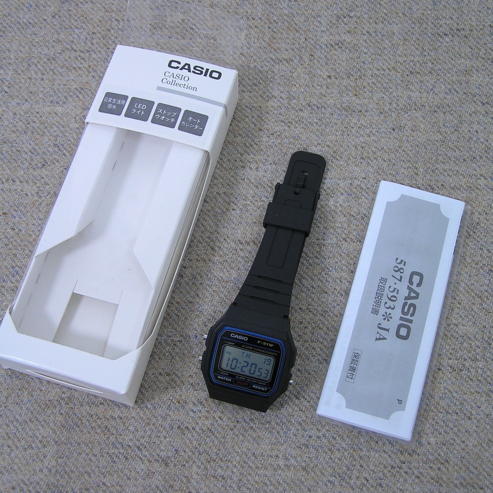 UK STOCK CASIO F-91W-1JH Japan Exclusive Digital Watch Classic Imported Model