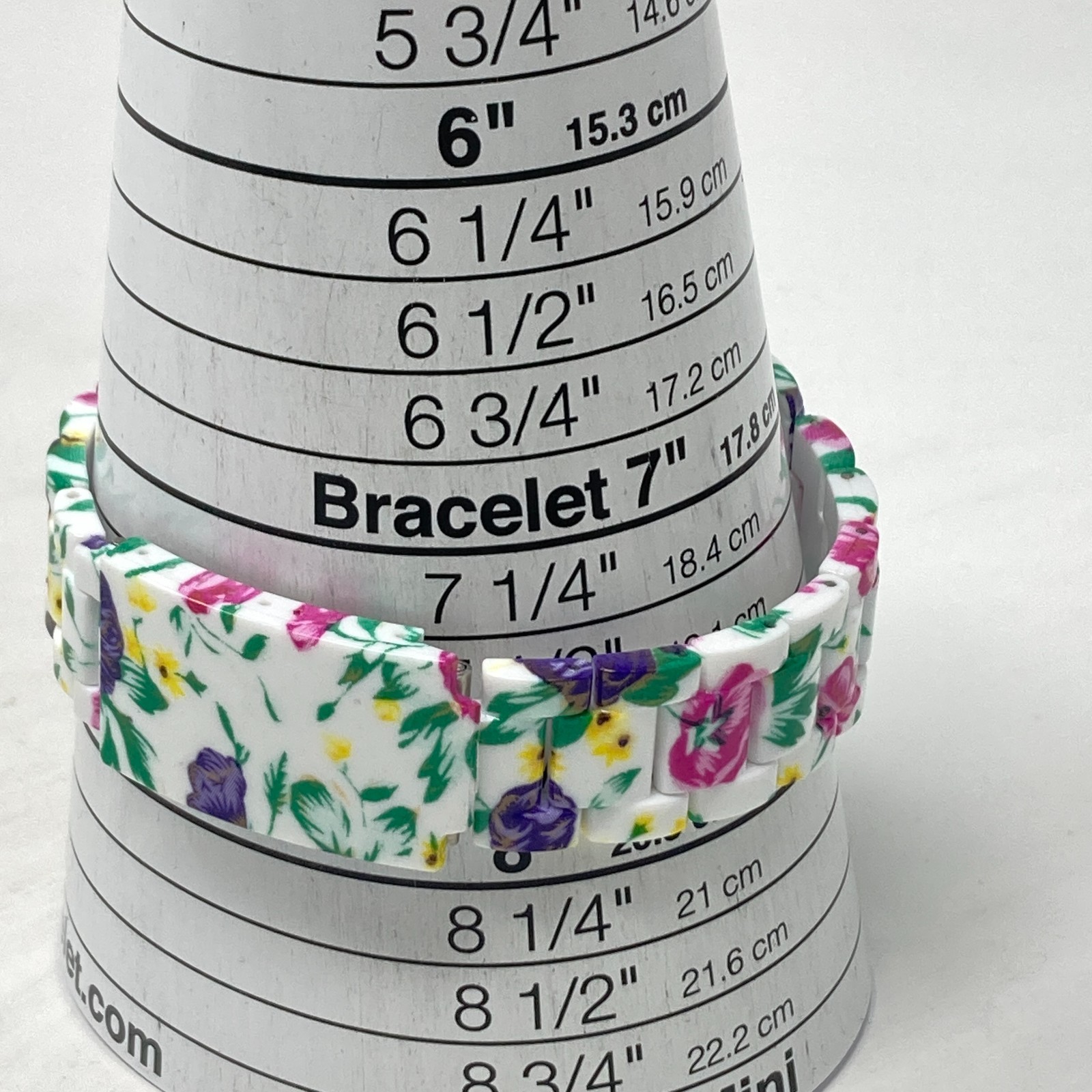 Floral Watch Women 39mm White Purple Pink Lightweight Spring New Battery 7.75″