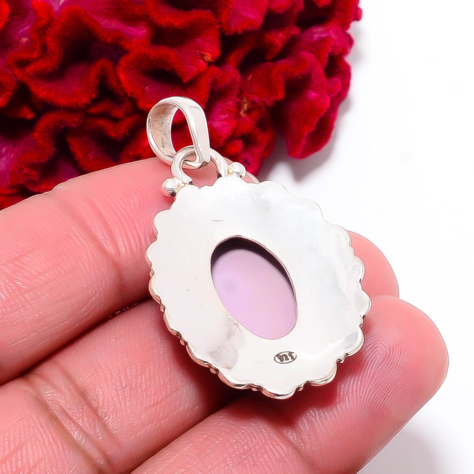 Phosphosiderite – Argentina Handmade 925 Sterling Silver Pendant 1.76″ P99965