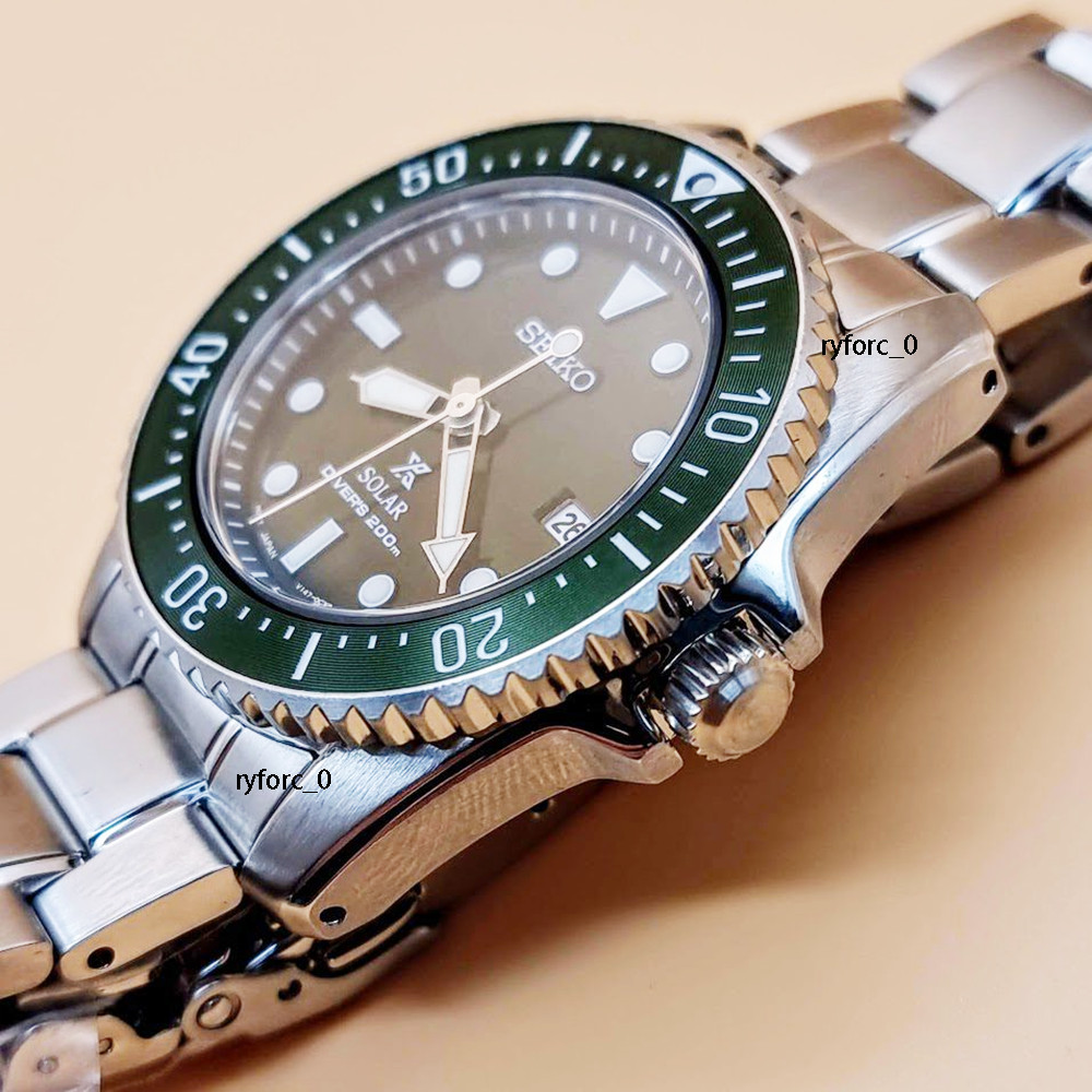 Seiko SNE583 Prospex Solar Movement Dive Stainless Steel Men Watch 38.5mm