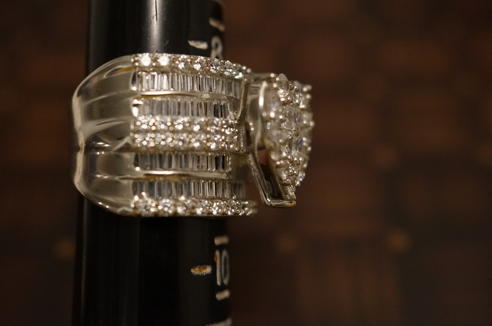 Bella Luce CZ Rhodium over Sterling Heart Ring 8.25ctw JTV BLN309 NWOT Size9
