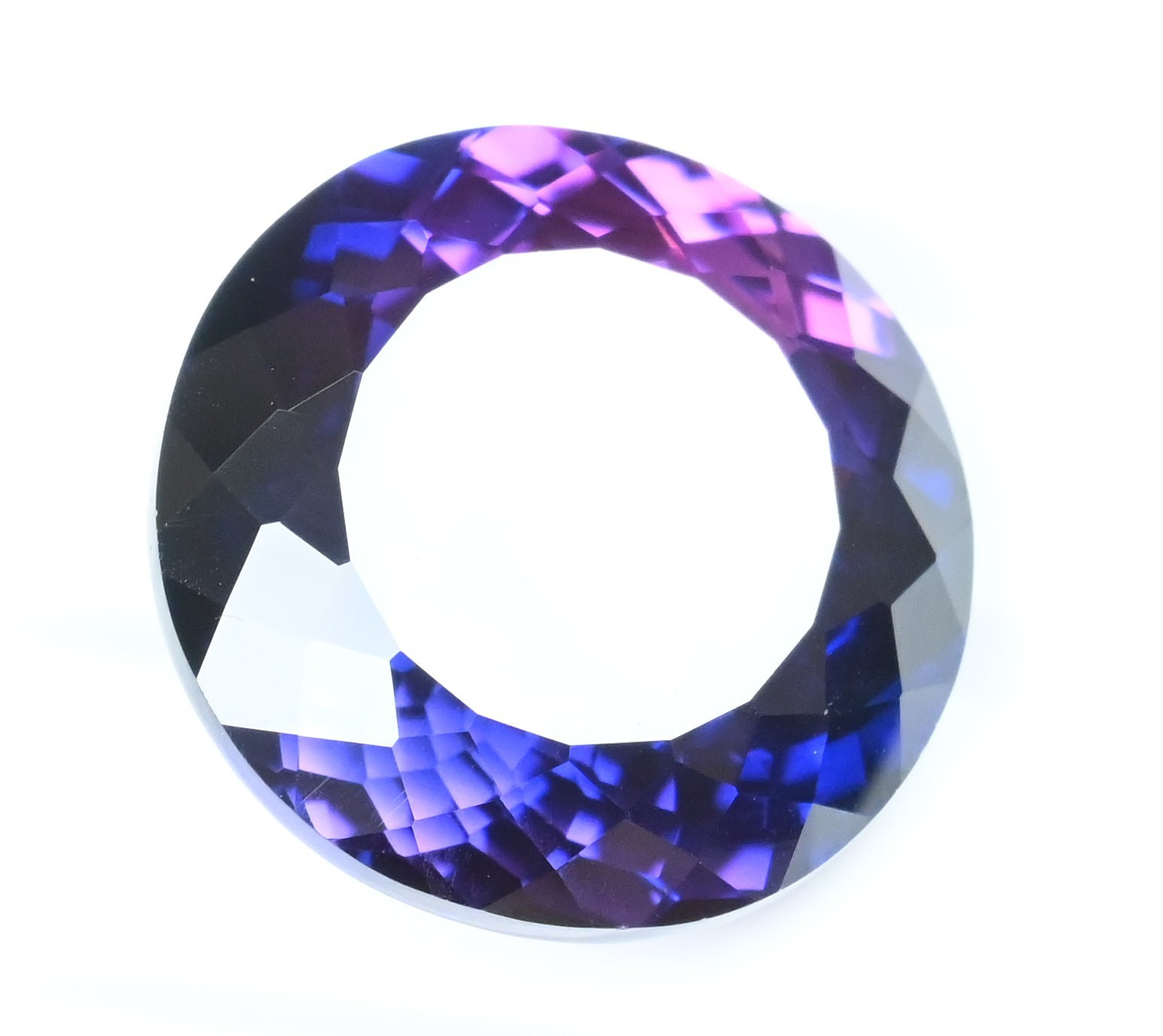 44.40 Ct Natural Boysenberry Sapphire Round Certified Flawless Loose Gemstone