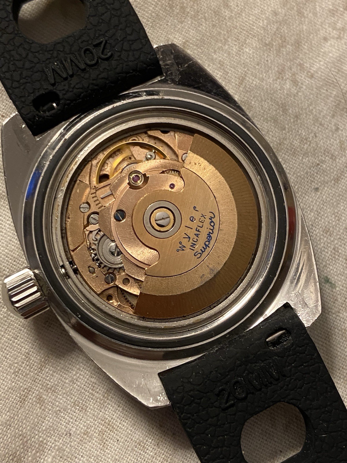 Vintage Rare Wyler Vetta Aquarama Automatic Diver Sub Watch
