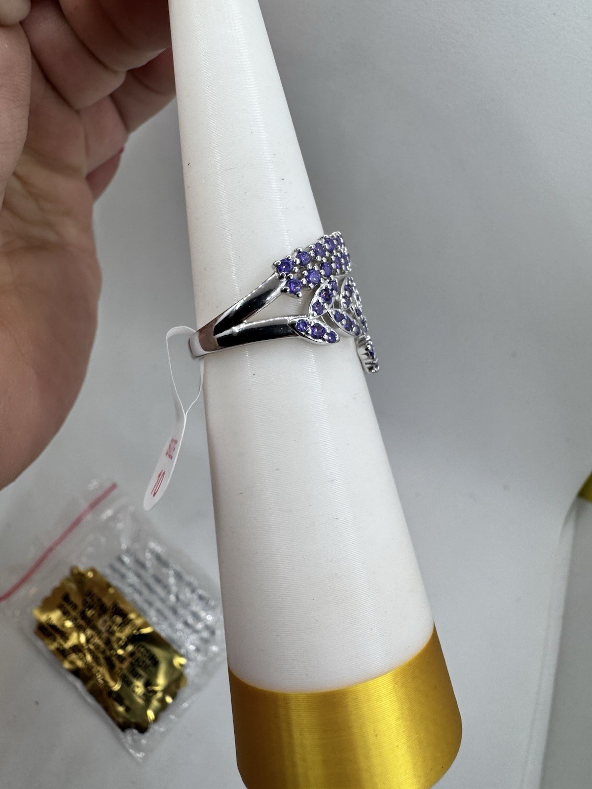 Bomb Party Sz 10 RG65189 RARE 🦄 Purp Topaz Cz/.925 (153)