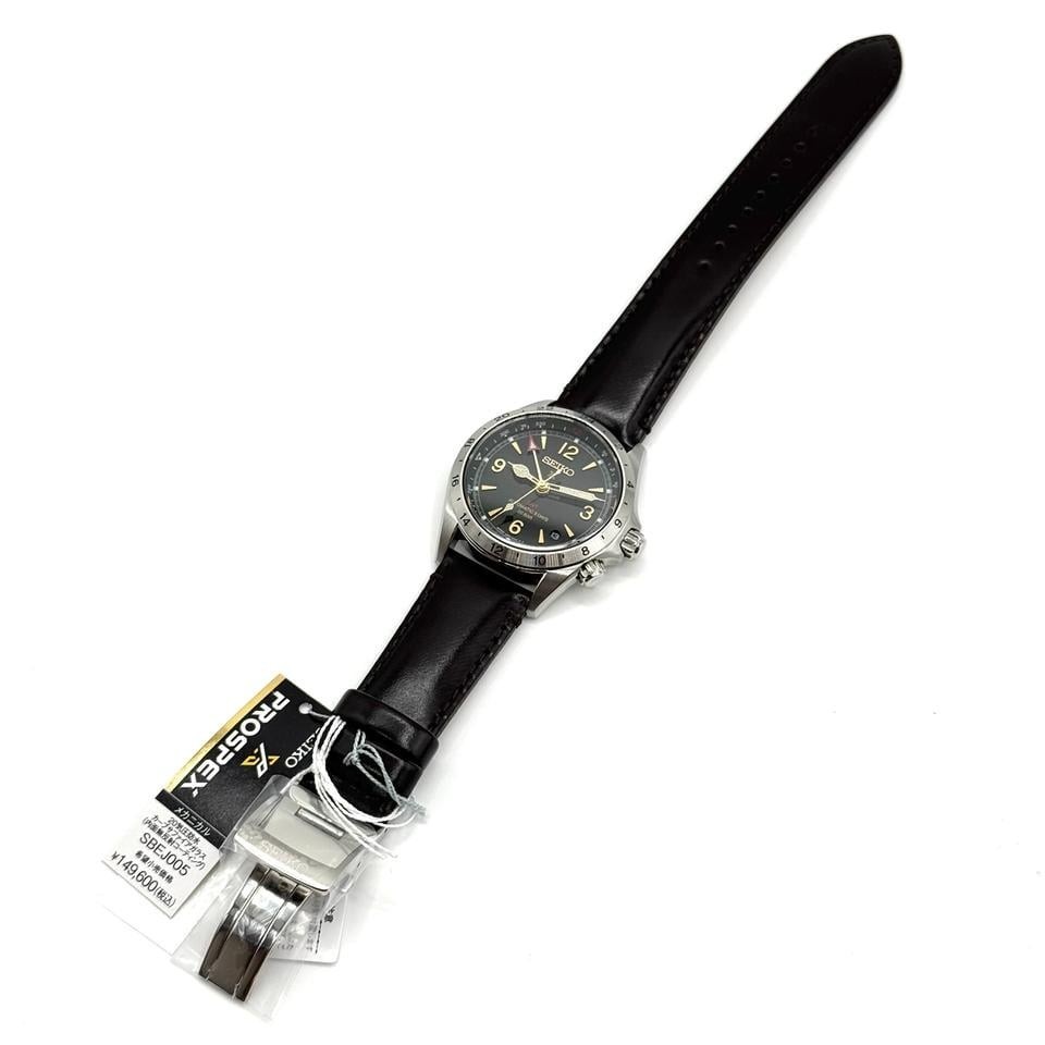 NEW Seiko Prospex Alpinist GMT SBEJ005 6R54 Automatic Leather Strap JDM