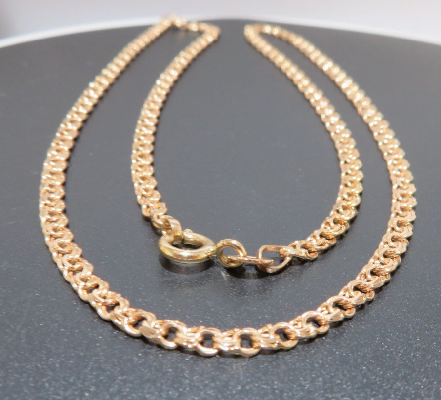 18K ROSE GOLD LINK CHAIN 19″LONG 3.17 MM WIDE 8.65 grams (AI-2732)