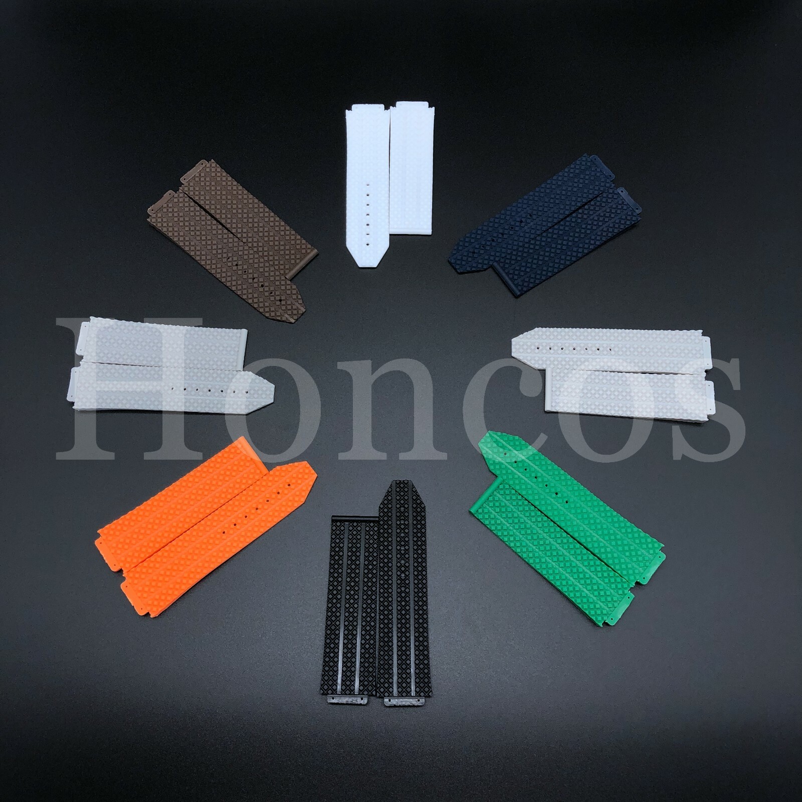 24 x 18MM Rubber Lined Watch Strap Band Fits For Big Bang Classic Fusion