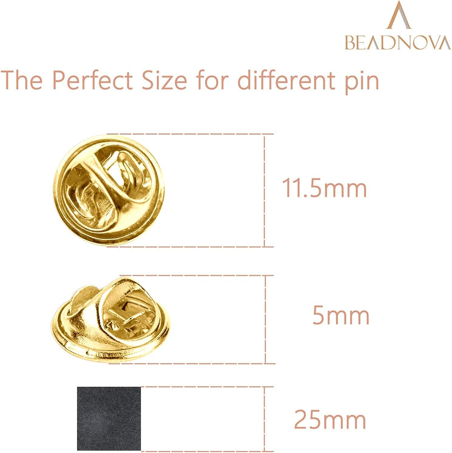 50PCS Butterfly Clutch Metal Pin Backs Pin Backings for Lapel Pins Pin Clips