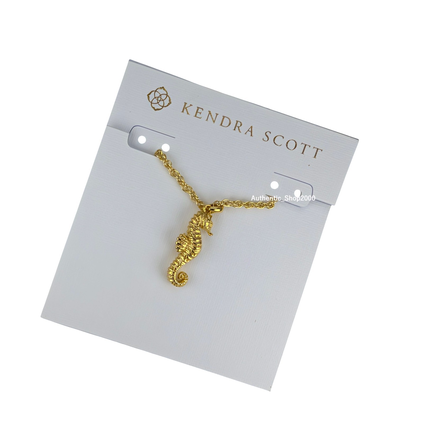 New 100% Authentic KENDRA SCOTT Women’s 710 Gold Seahorse Pendant Necklace