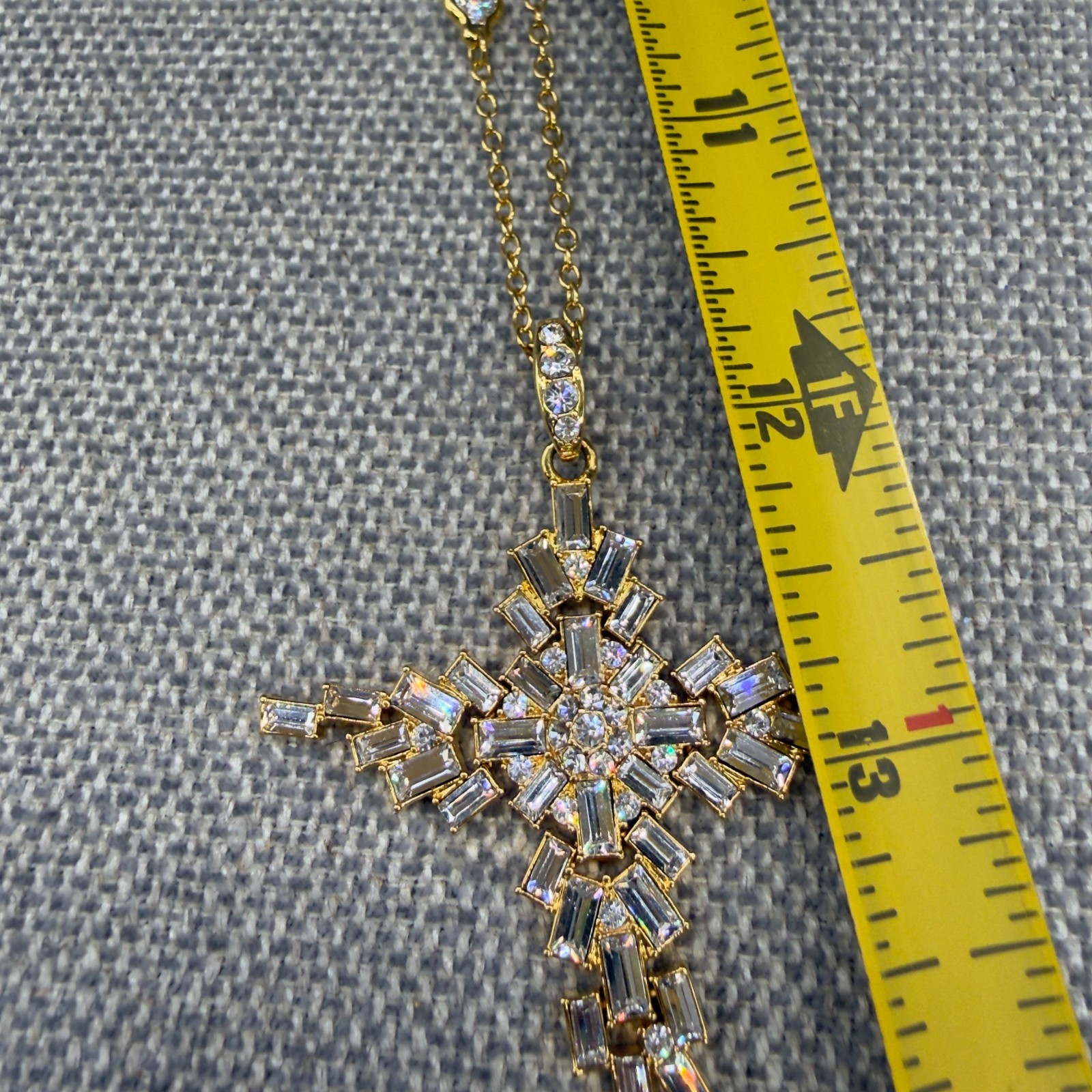 PJM Necklace Phoenix Jewelry Manufacturing Crystal Stations Articulated Cross
