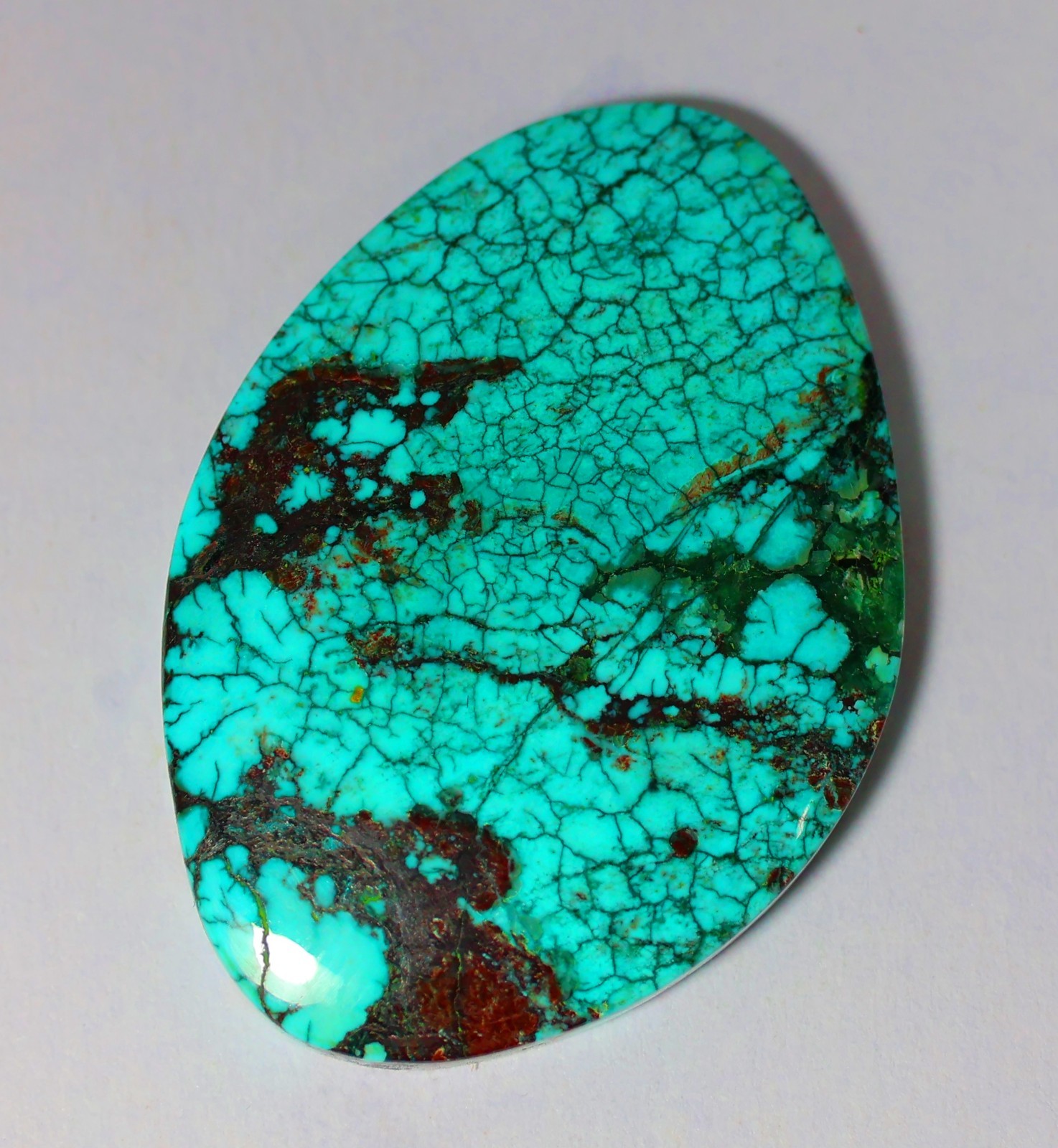53 Ct 5X27X38 mm Natural Number 8 Turquoise Fancy Cabochon Gemstone KO-396