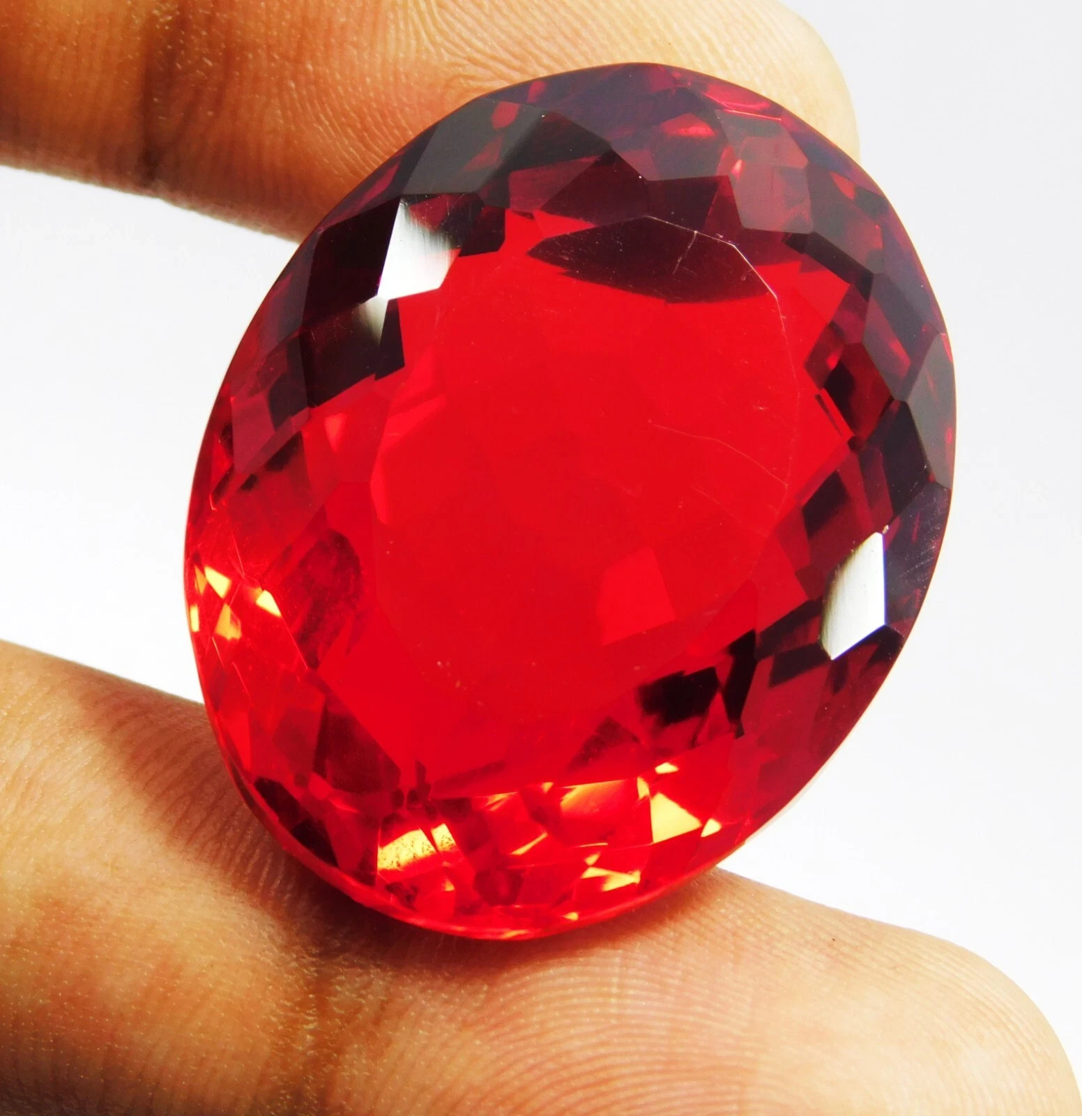 Natural 58.85 27 mmCt Brazilian Red Topaz Oval Cut Loose Gemstone EGL Certified