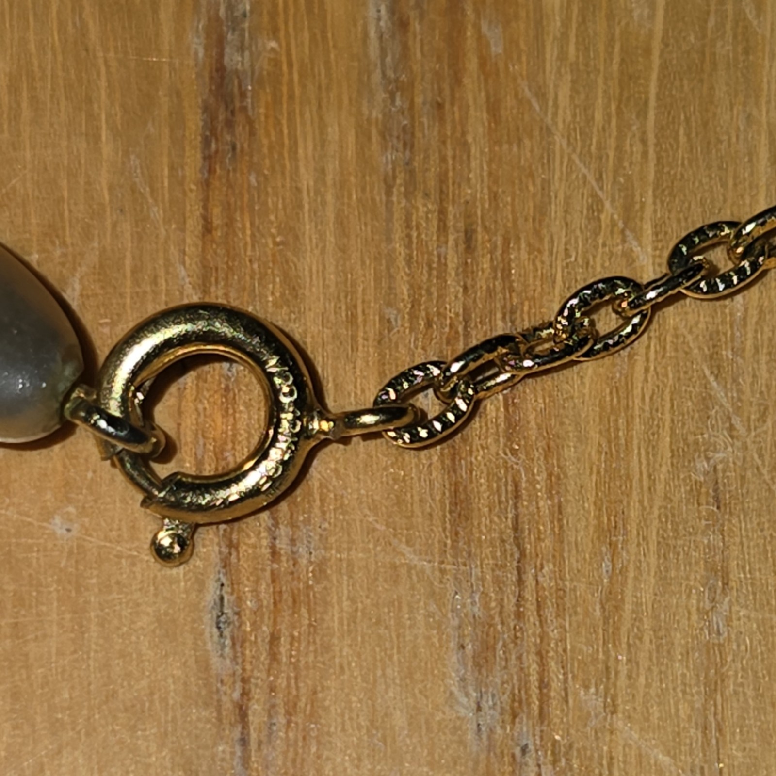 1/20 12k Gold Flaked Baroque Pearl Bib Statement Necklace