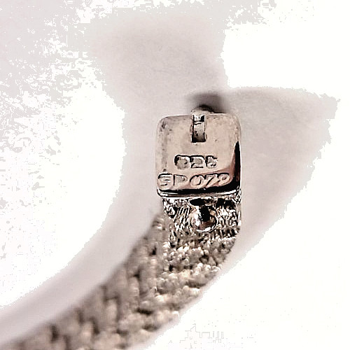 WOW!! CUSTOM HAND-MADE STERLING SILVER “WOVEN LINK” BRACELET (6mm 7.5″ 30.95GR