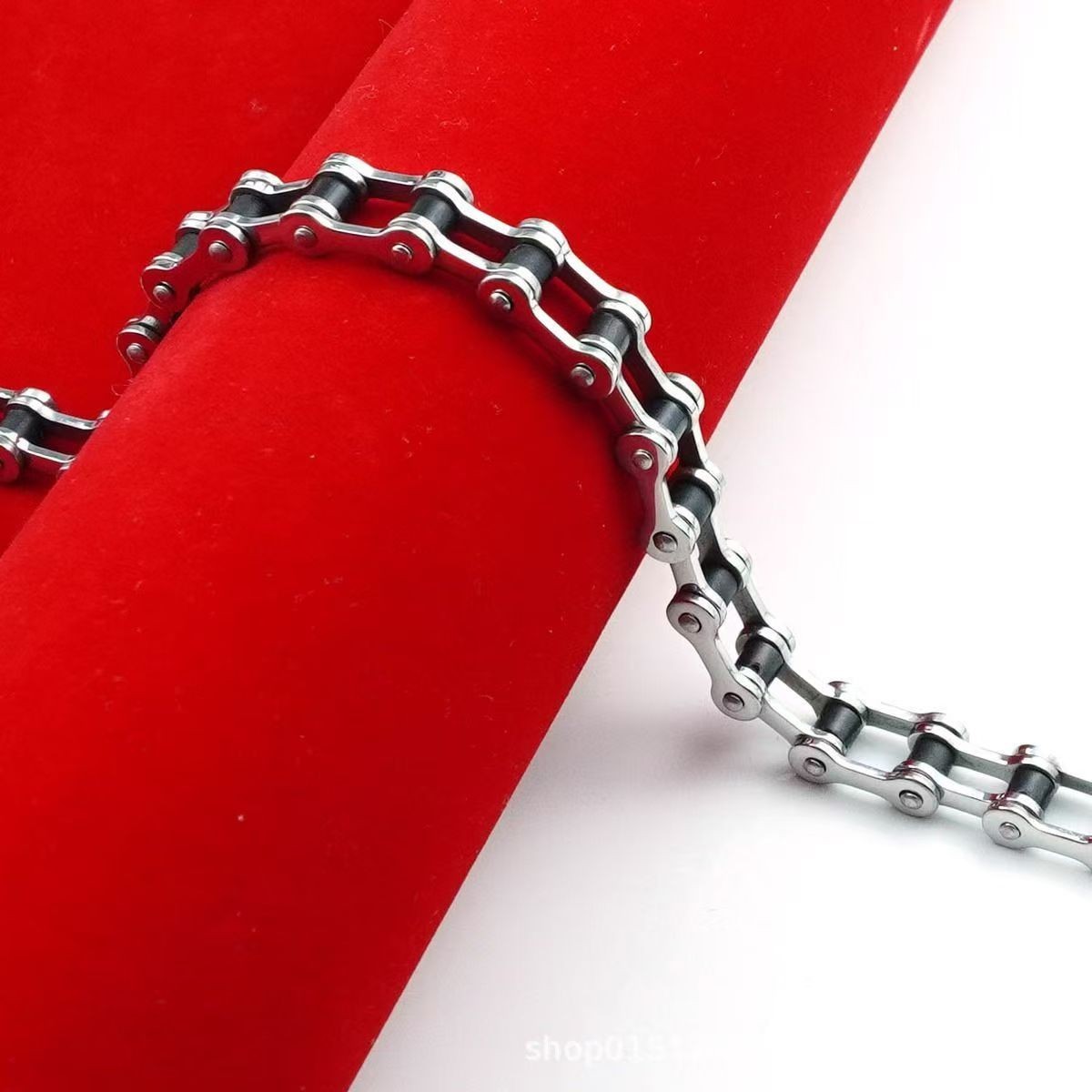925 Sterling Silver Bracelet for Men Women, Bicycle Chain Style, 10mm/20cm