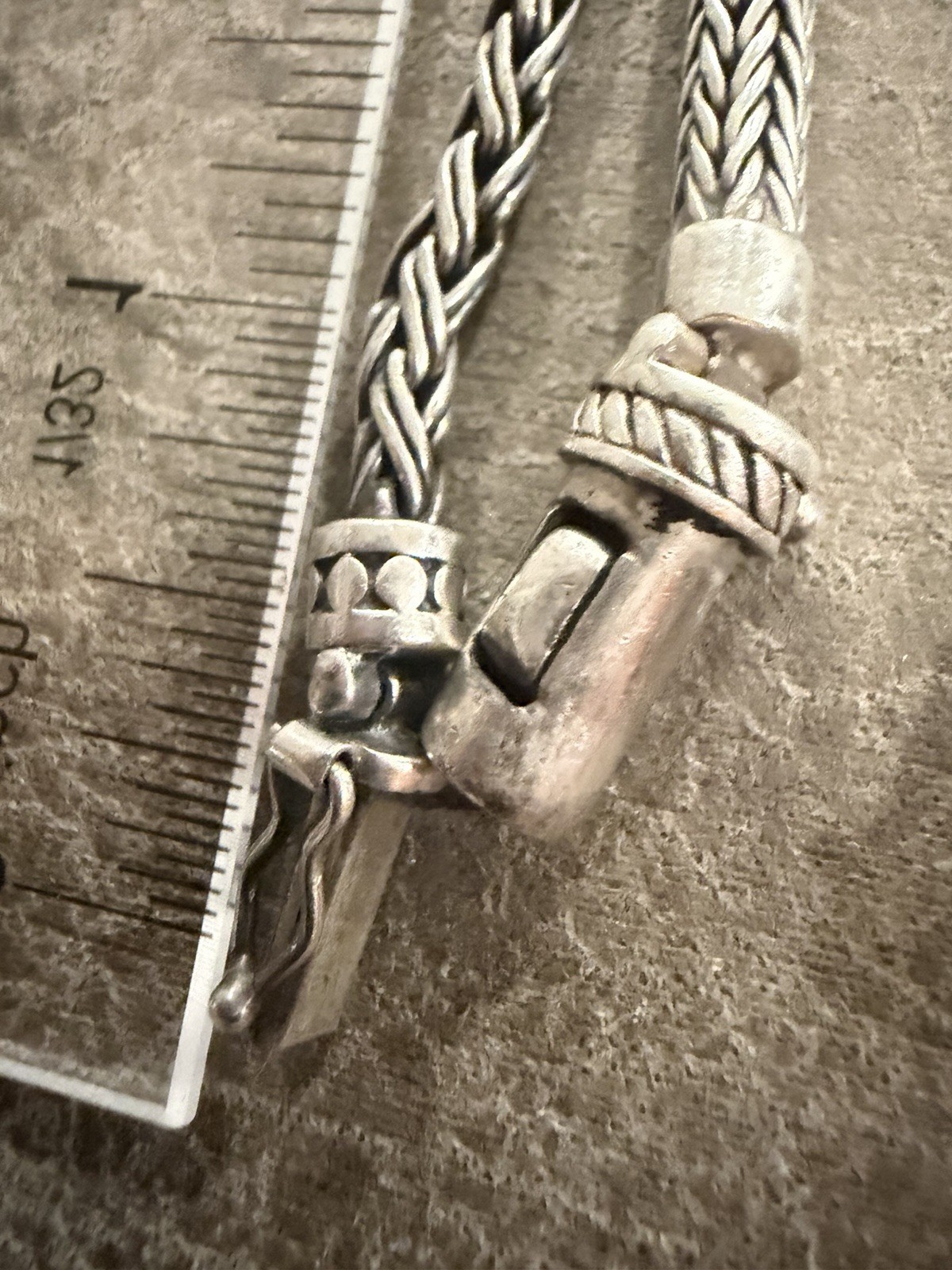 Lot of 3 ATI 925 Sterling Silver Woven Chain Bracelets Estate