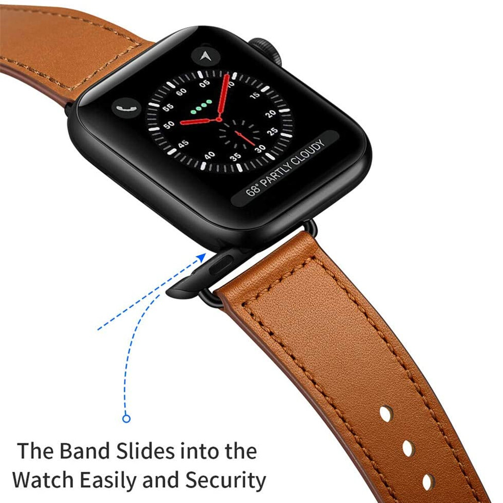 Genuine Leather Watch Band Strap for Apple iWatch Series 6 5 4 3 2 1 SE 38/42MM
