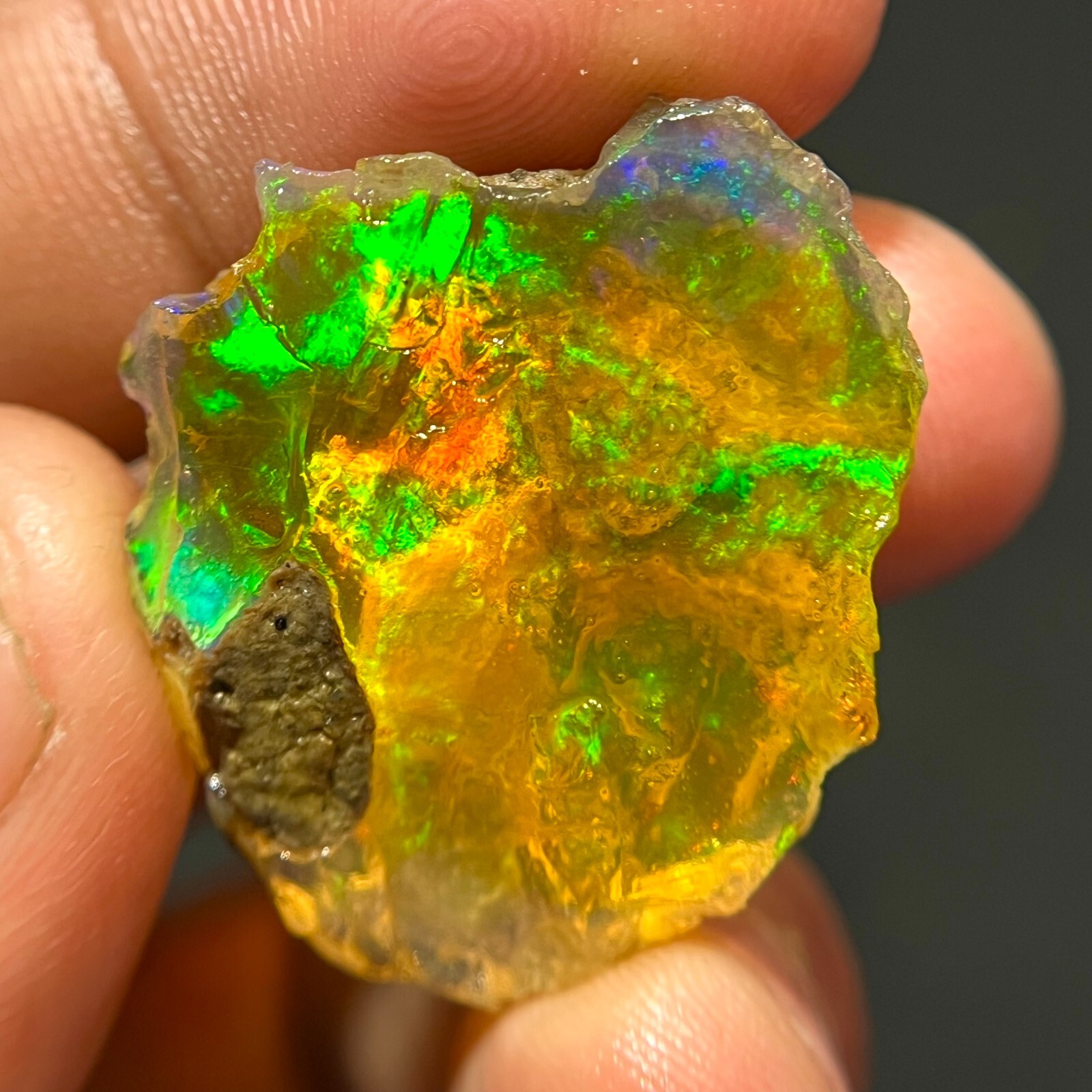31 Carat Opal Rough Natural Ethiopian Opal Raw Welo Opal Multi Fire Gemstone