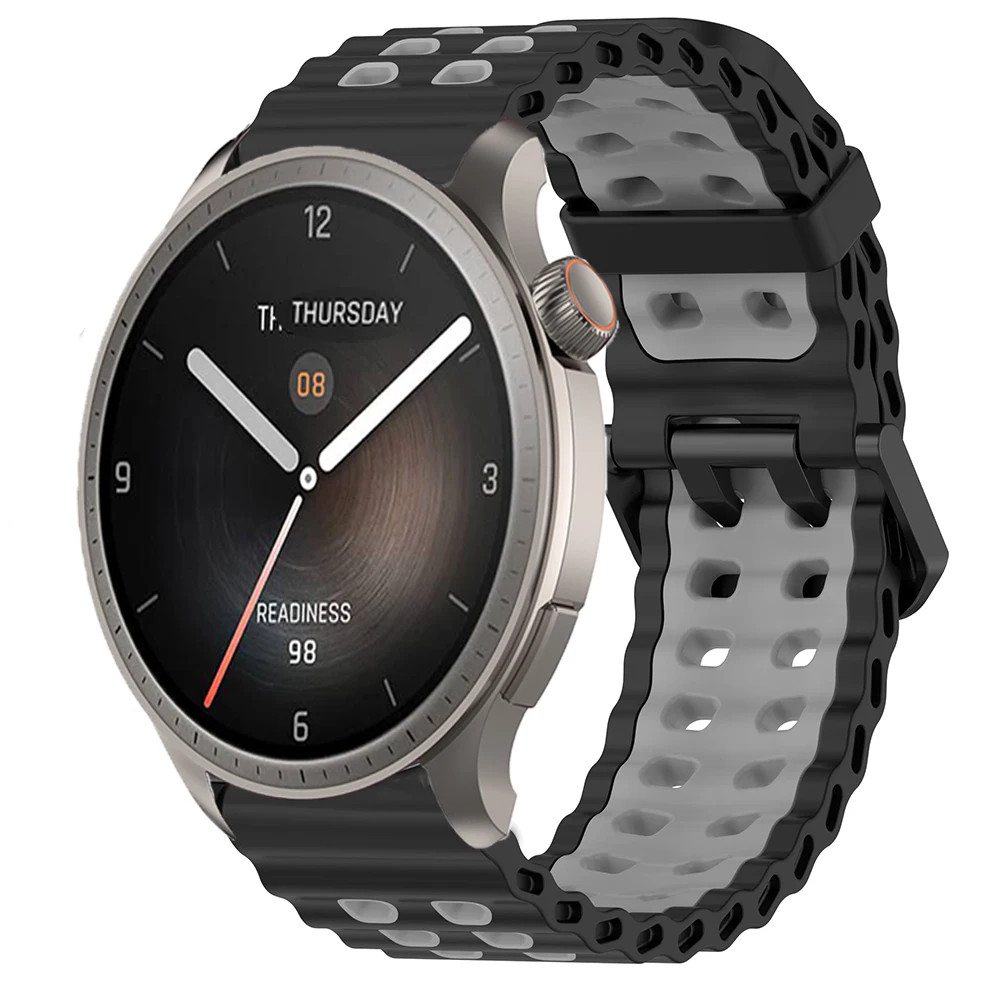 22mm Silicone Strap for Amazfit Balance 2 1 Bip 6 5/GTR 4 3 Pro/Huawei 46mm Band