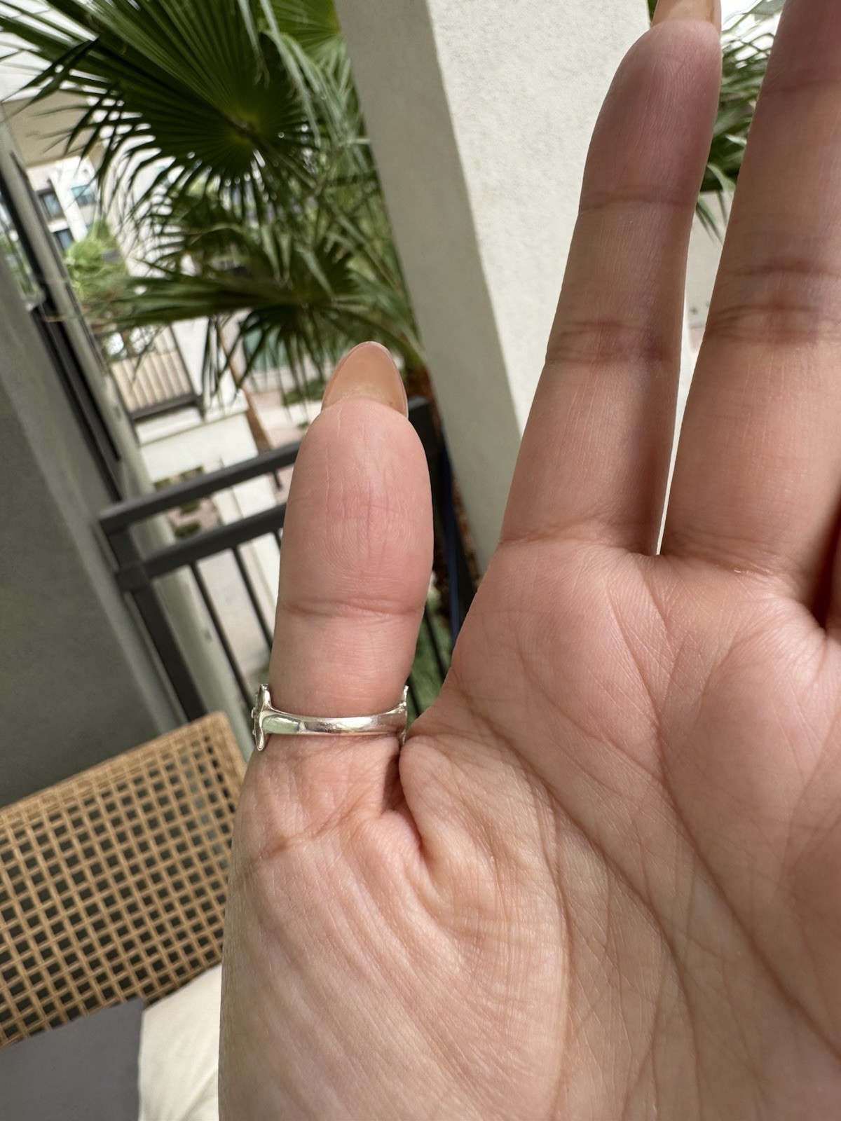 Sterling Silver Crescent Moon Citrine Ring