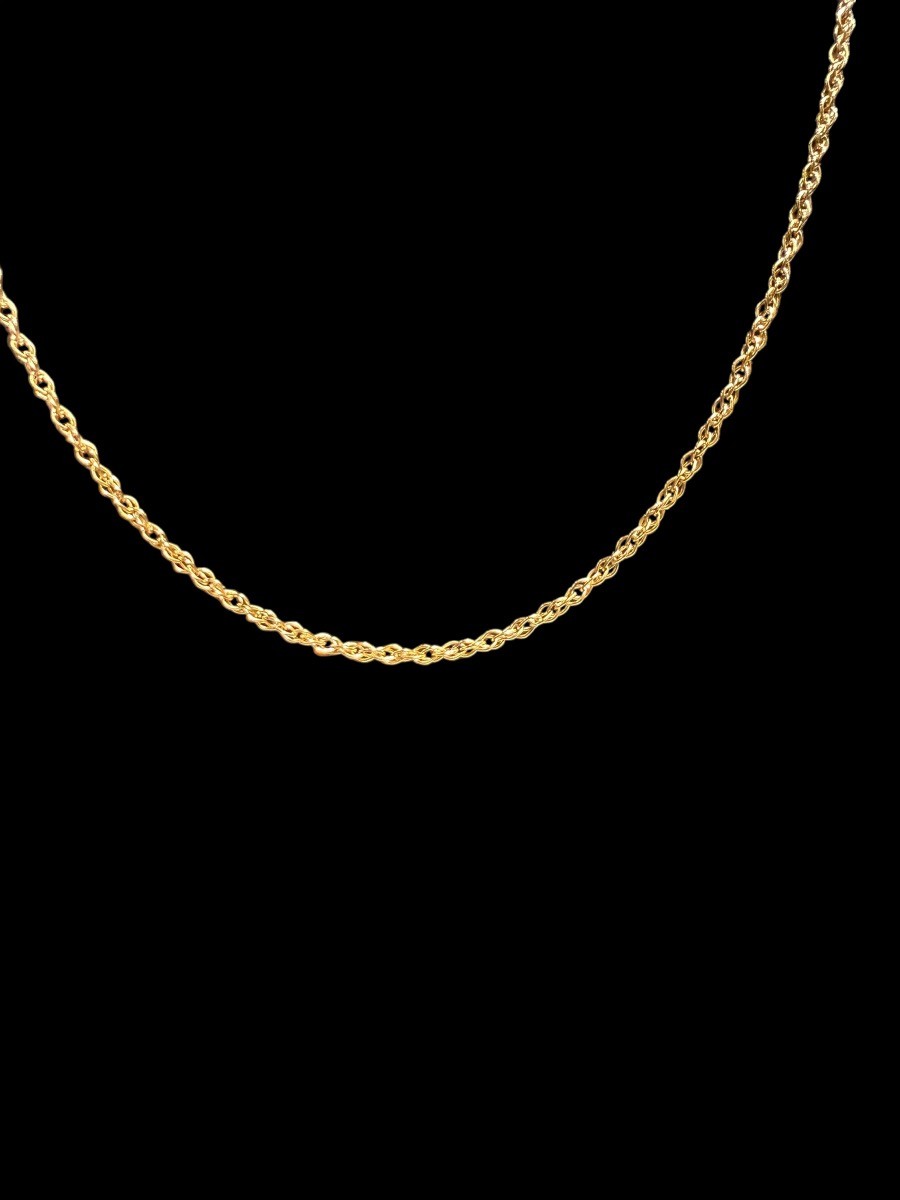 14K Yellow Gold Double Cable Link Chain Necklace 18″ 1.3mm Weight 1. (MP3070899)