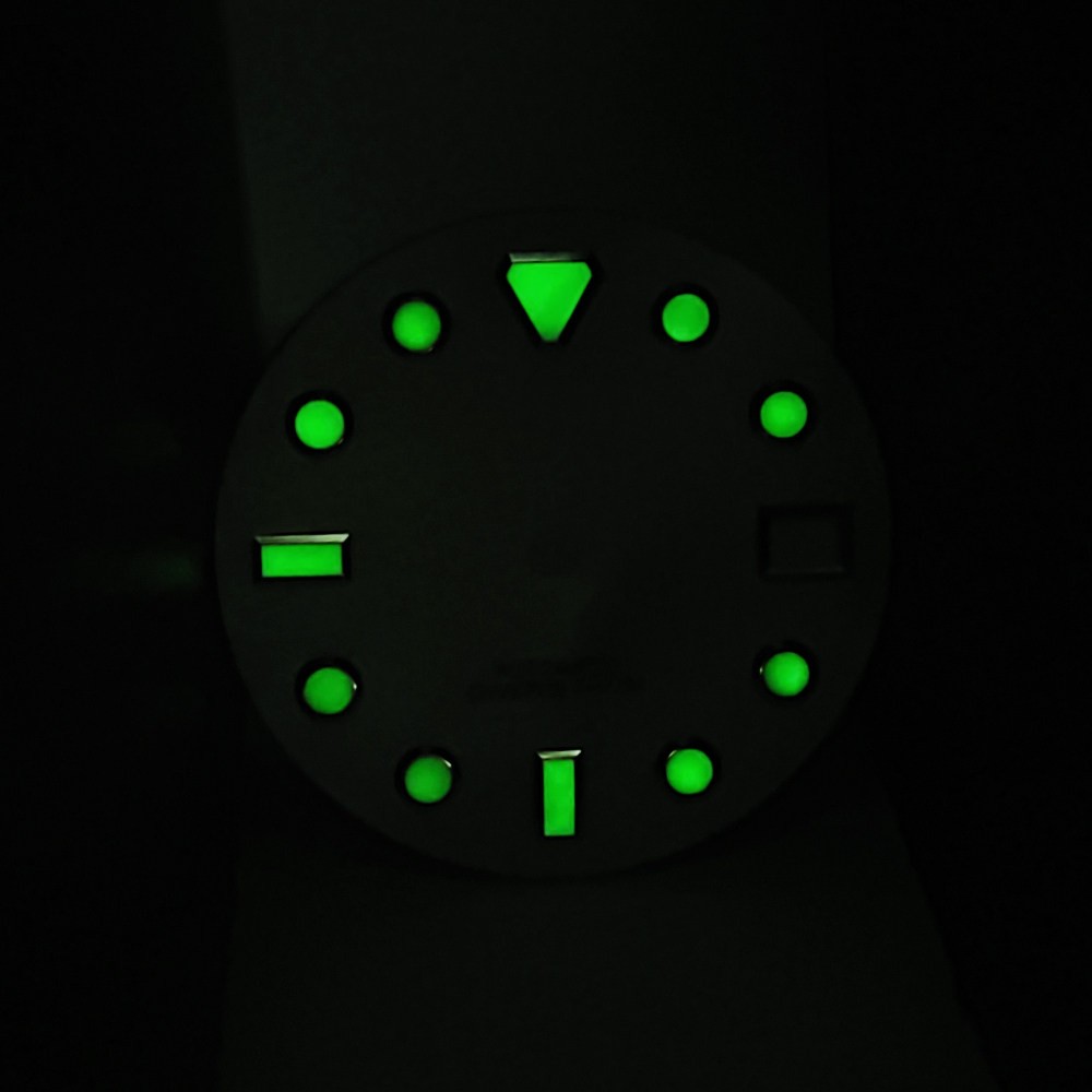 28.5mm Lume Diver Dial Mosaic Pattern Fit Auto Movement Mod