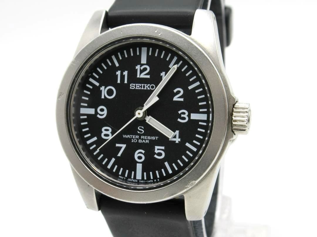 Seiko x Nano Universe SUS 7N01-0KL0 QZ Black Dial Men’s Watch Wristwatch Rare