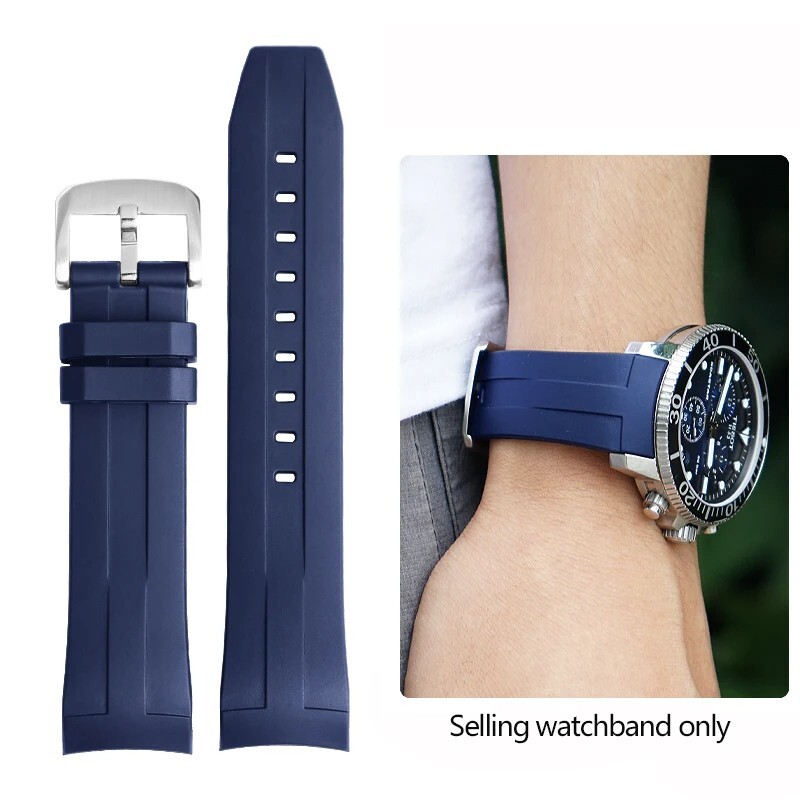 NEW 22mm Rubber Strap replacement For TISSOT SEASTAR 1853 T120 T120.417