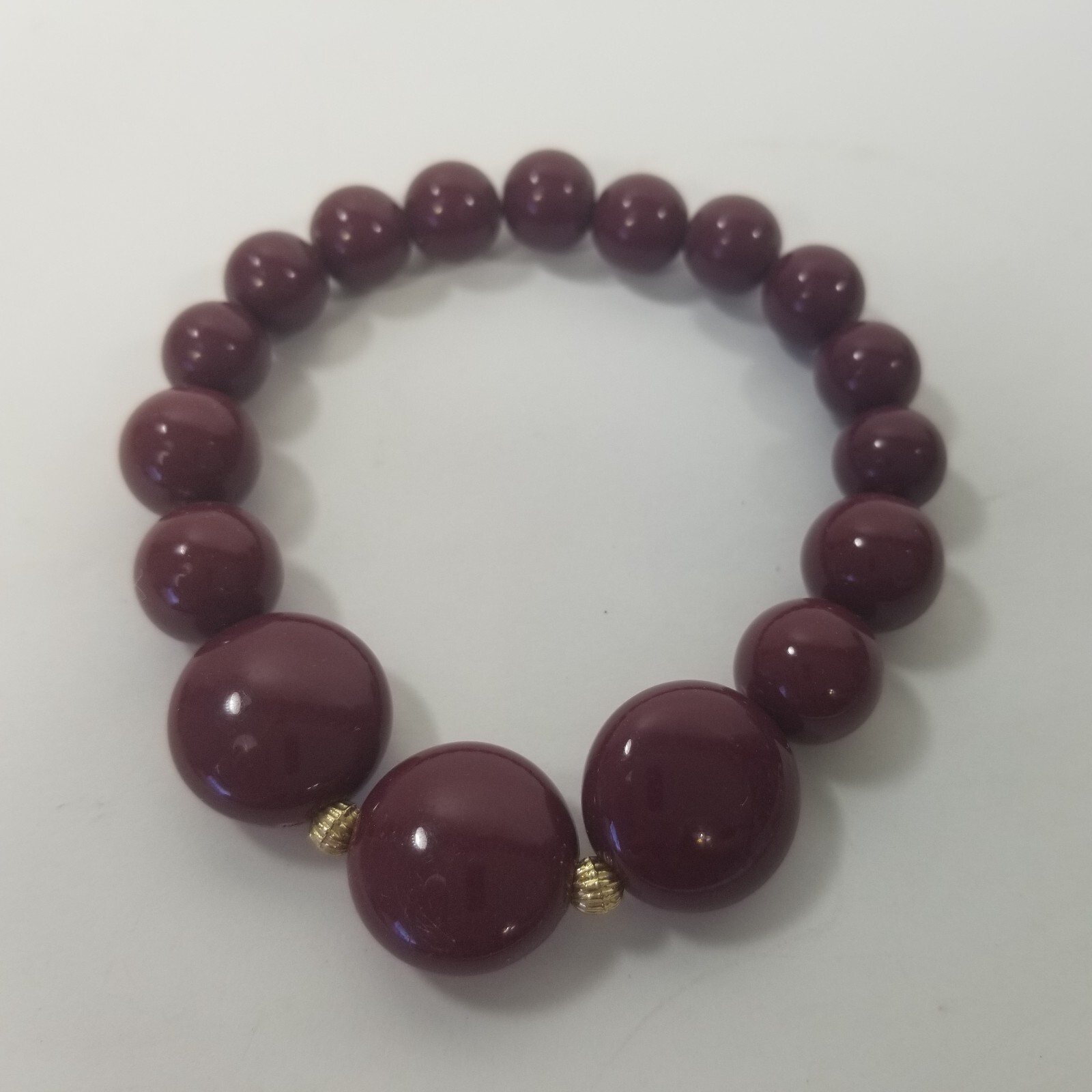 Elegant Vintage Bracelet Stretch Maroon Purplish Graduated