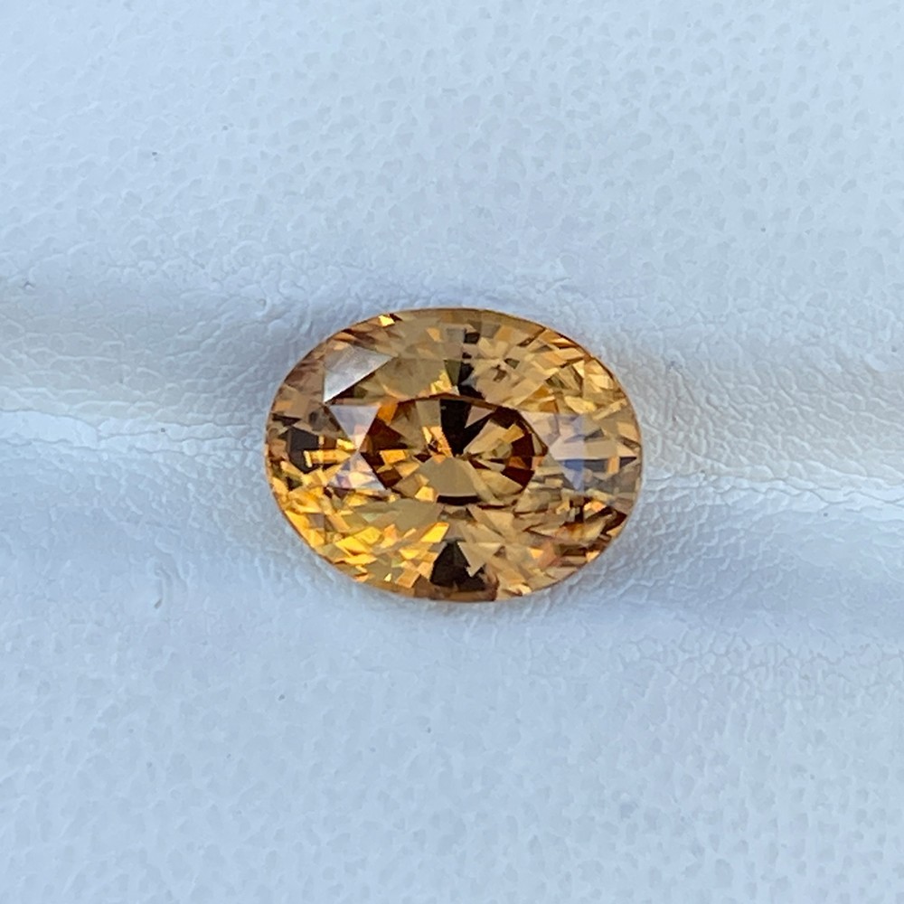 Natural Mustard Yellow Zircon 7.61Ct Oval Cut | Vietnam | Loose Gemstone