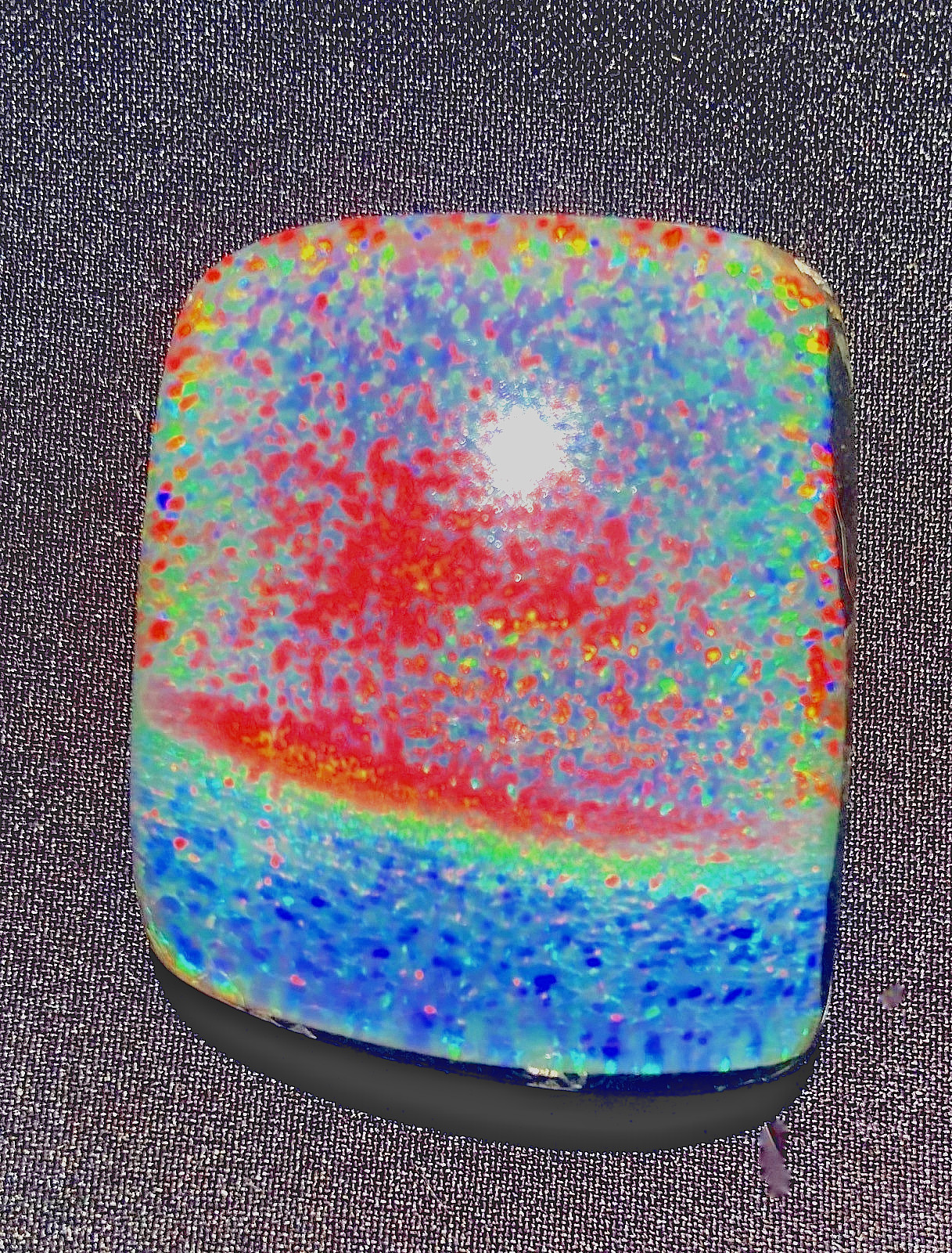 OPAL TRIPLET AMAZING LARGE CABOCHON BRIGHT COLOR PLAY 110 CARATS or 22 GRAMS
