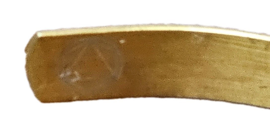 Vintage Solid Brass Cuff Bracelet Minimalist Open Bangle Unisex Handmade 2.5″