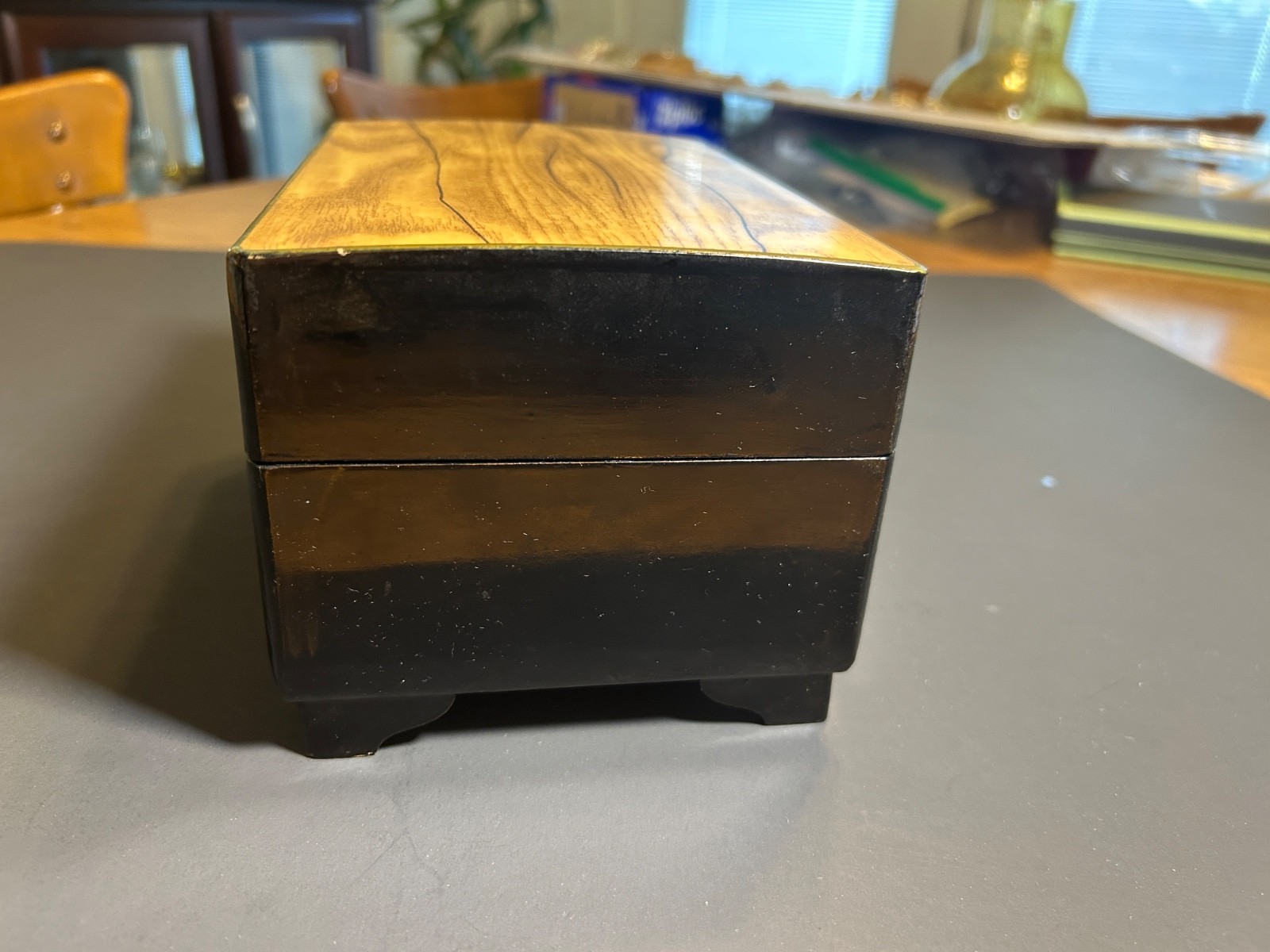 Vintage Music Jewelry Box Spinning Ballerina Mirrored Interior Lock & Key Works