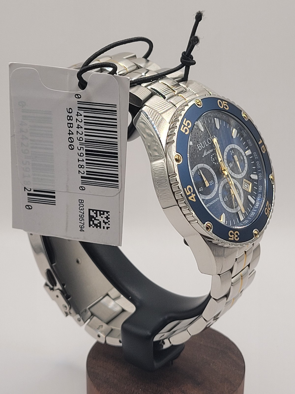 Bulova Men’s Watch Marine Star Blue Dial Two Tone Stainless Steel 44mm – 98B400