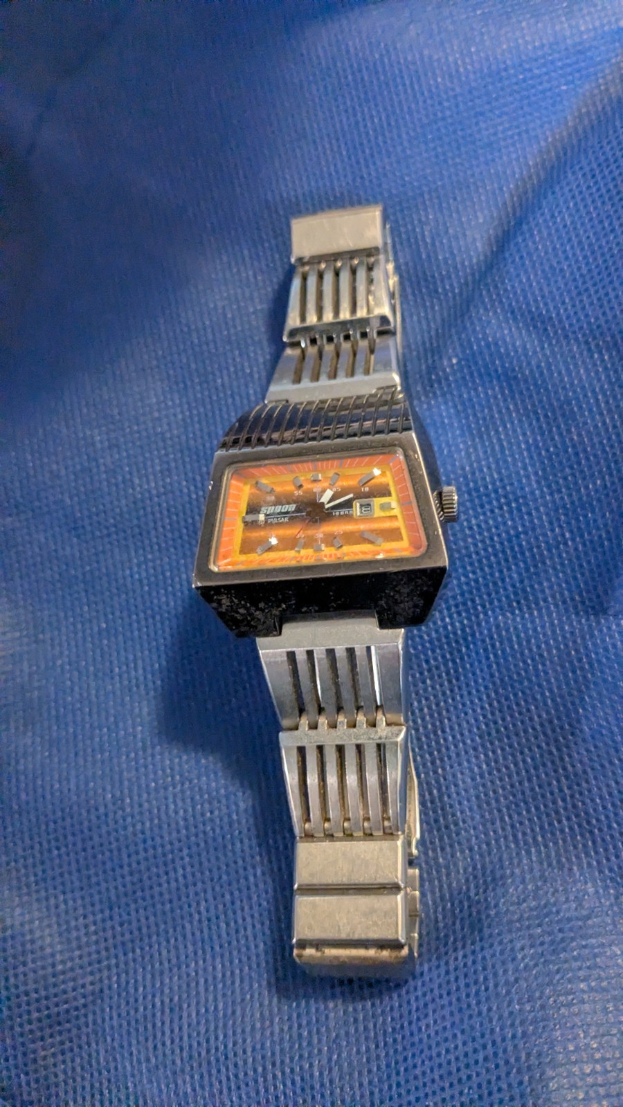 RARE VINTAGE PULSAR SPOON MEN WRISTWATCH REF:V782-5B20 CIRCA:1970’s-VGC