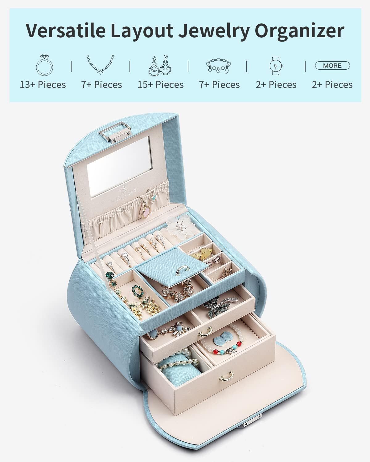 Princess Style Travel Jewelry Box from Dutch Designers – Perfect Gift for Girls