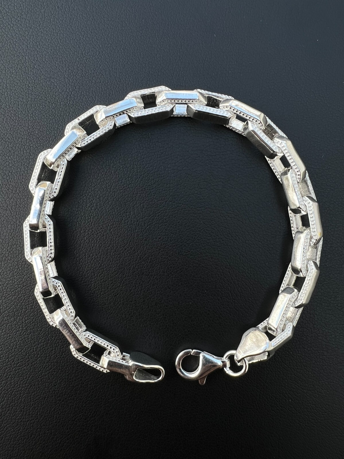 Rolo Hermes Link Real Solid 925 Sterling Silver 7mm Chain Necklace Or Bracelet