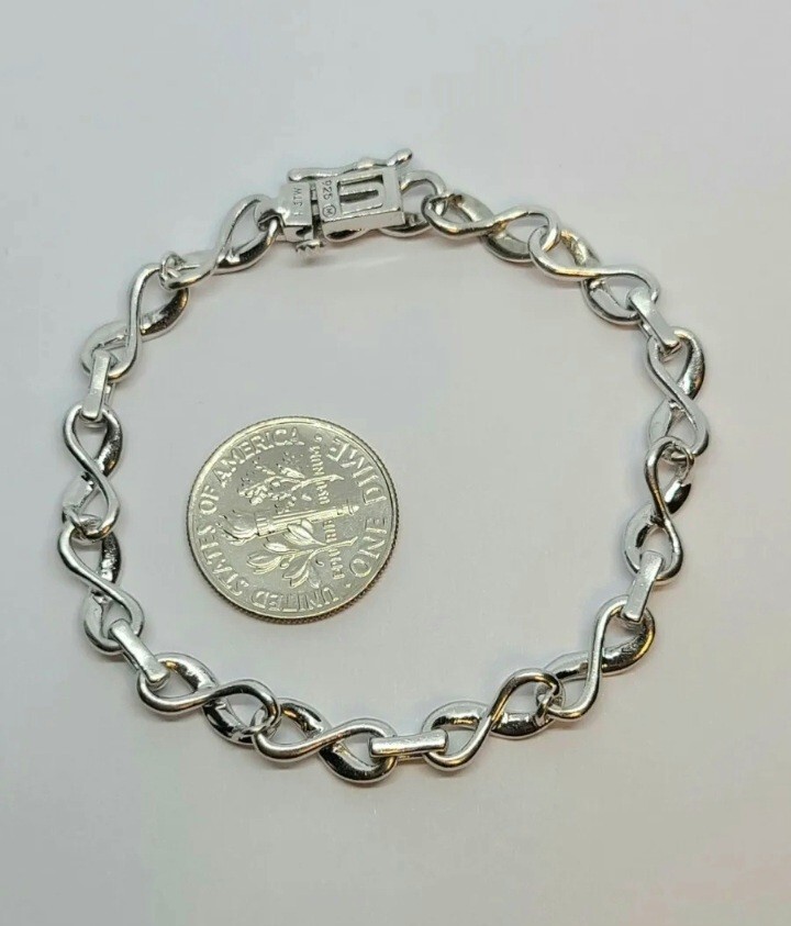925 Sterling Silver 6.5 Inch Marcasite Bracelet