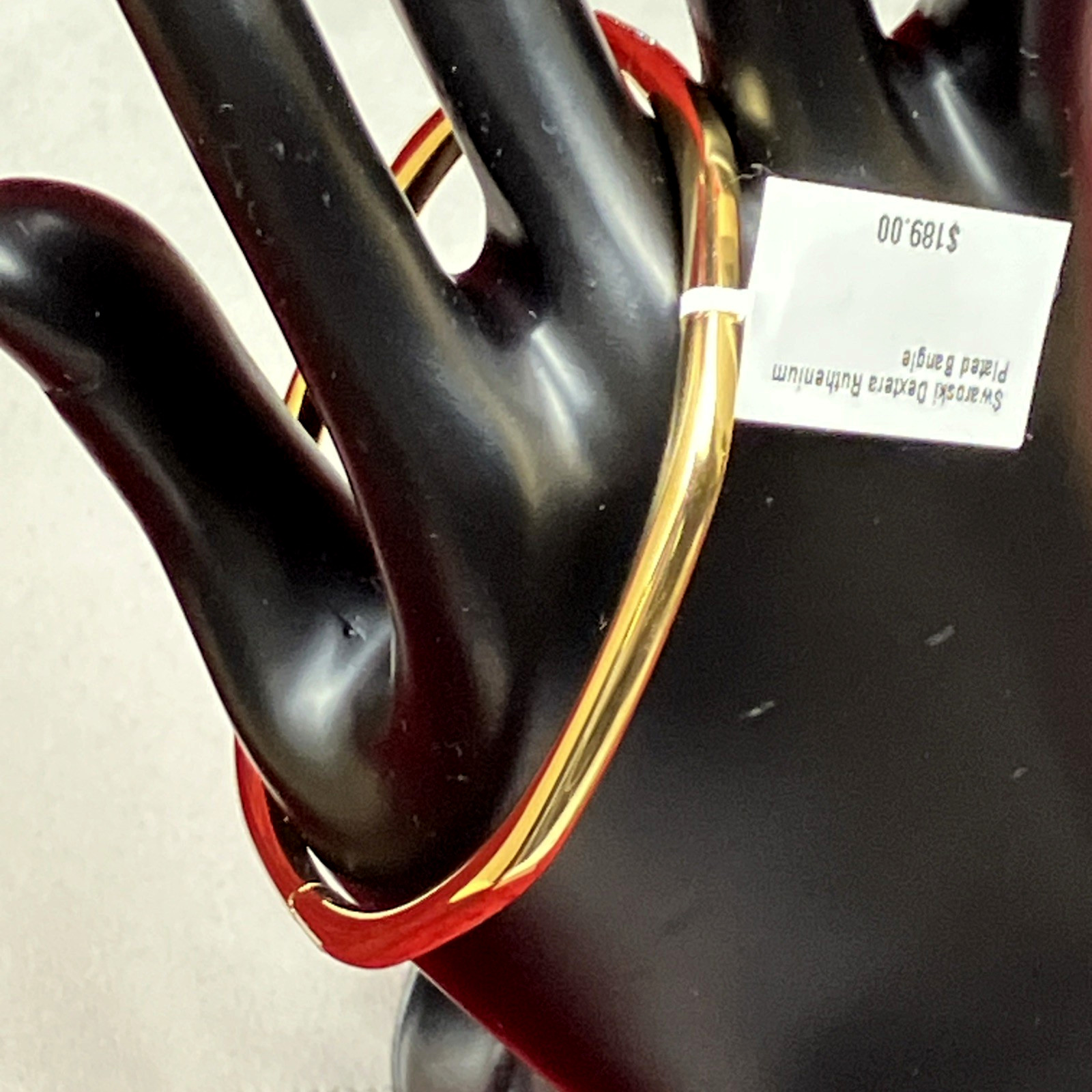 Swarovski Dextera Ruthenium Plated Bangle Bracelet NWOT RP $199