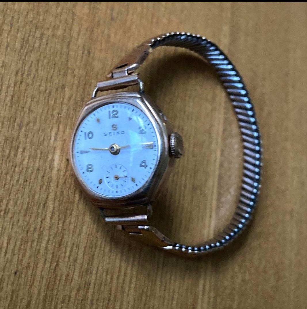 Rare SEIKO Seikosha Model 8 14K Working Small Seconds Watch with S Mark