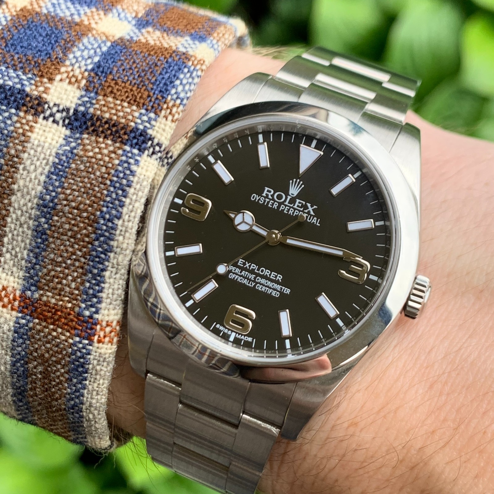 Rolex Explorer Ref. 214270 Automatic Oyster Perpetual Steel Watch – Box & Papers
