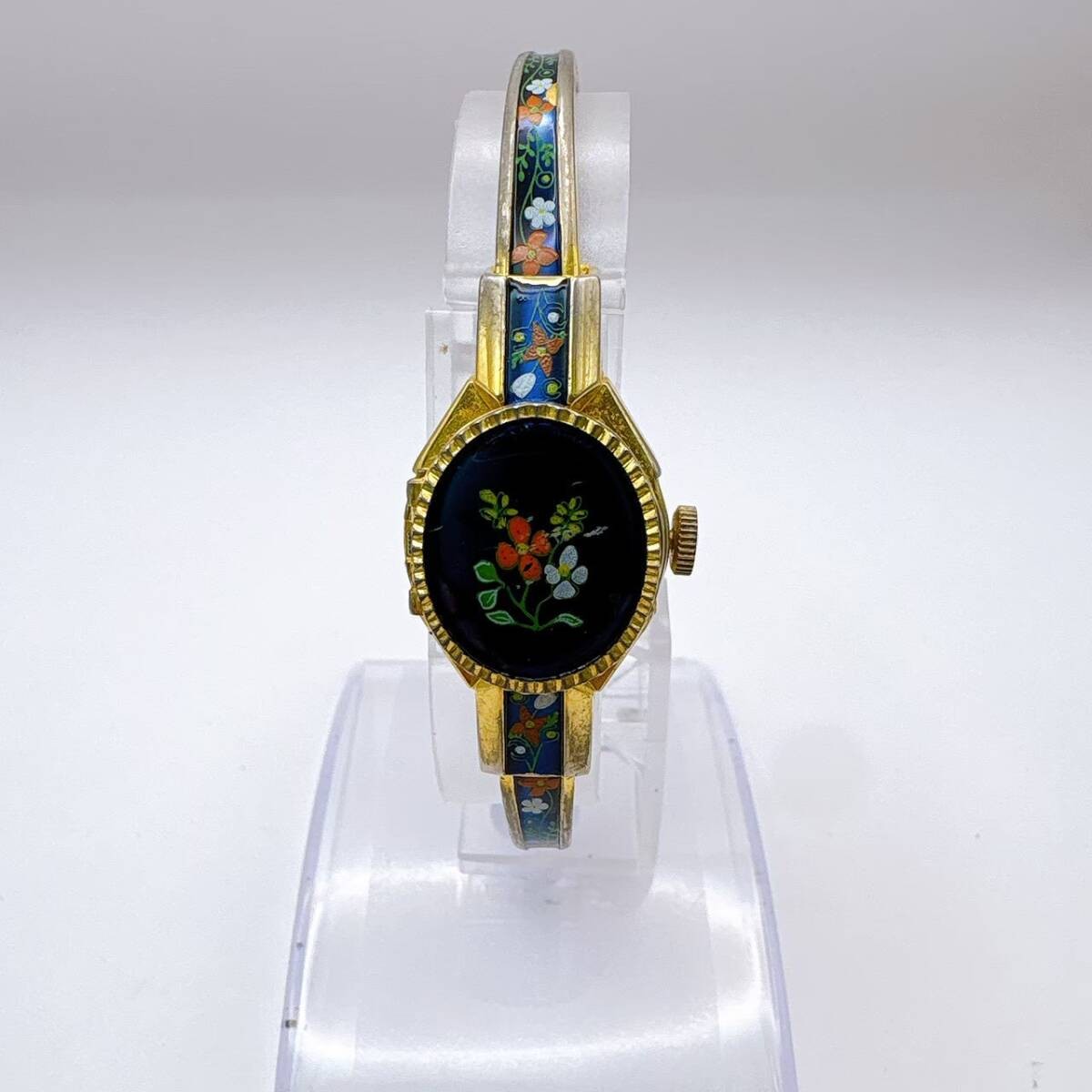 HUDSON Cloisonn Bangle Watch Swiss Made 17 Jewels