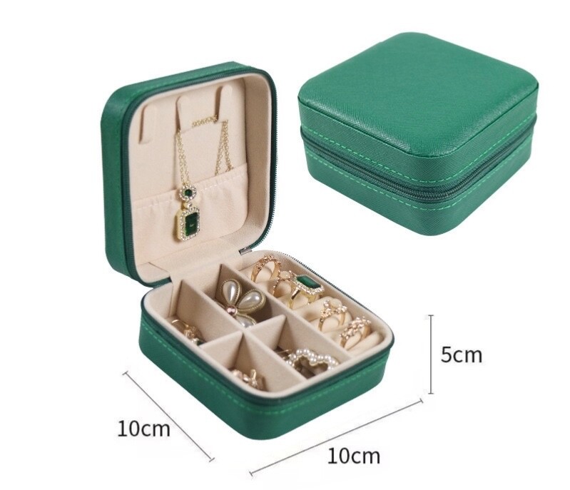 Small Travel Jewelry Box Organizer – Girls Women Gift Rings Earrings Necklaces J
